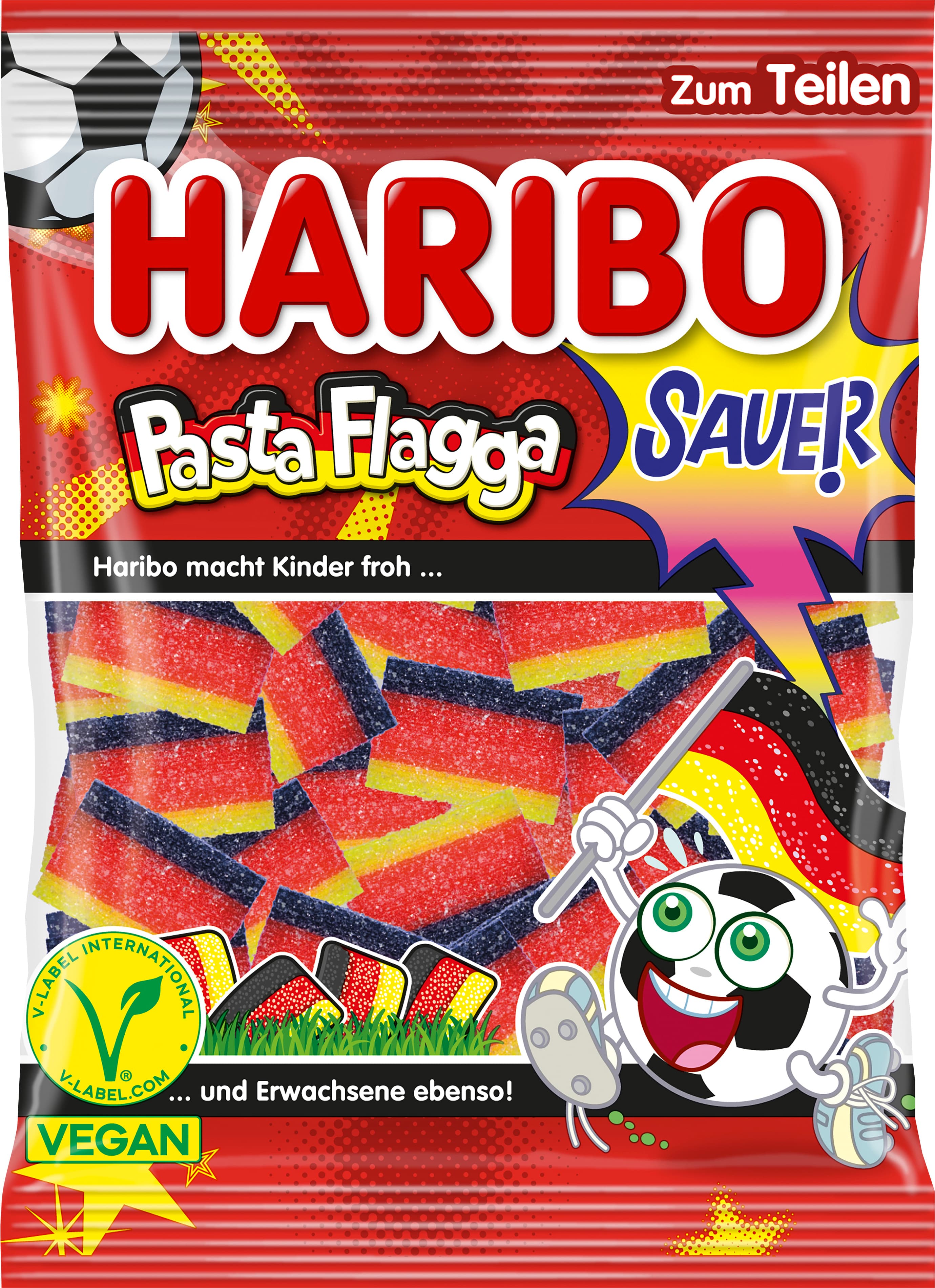 Haribo Fruchtgummi Pasta Flagga vegan