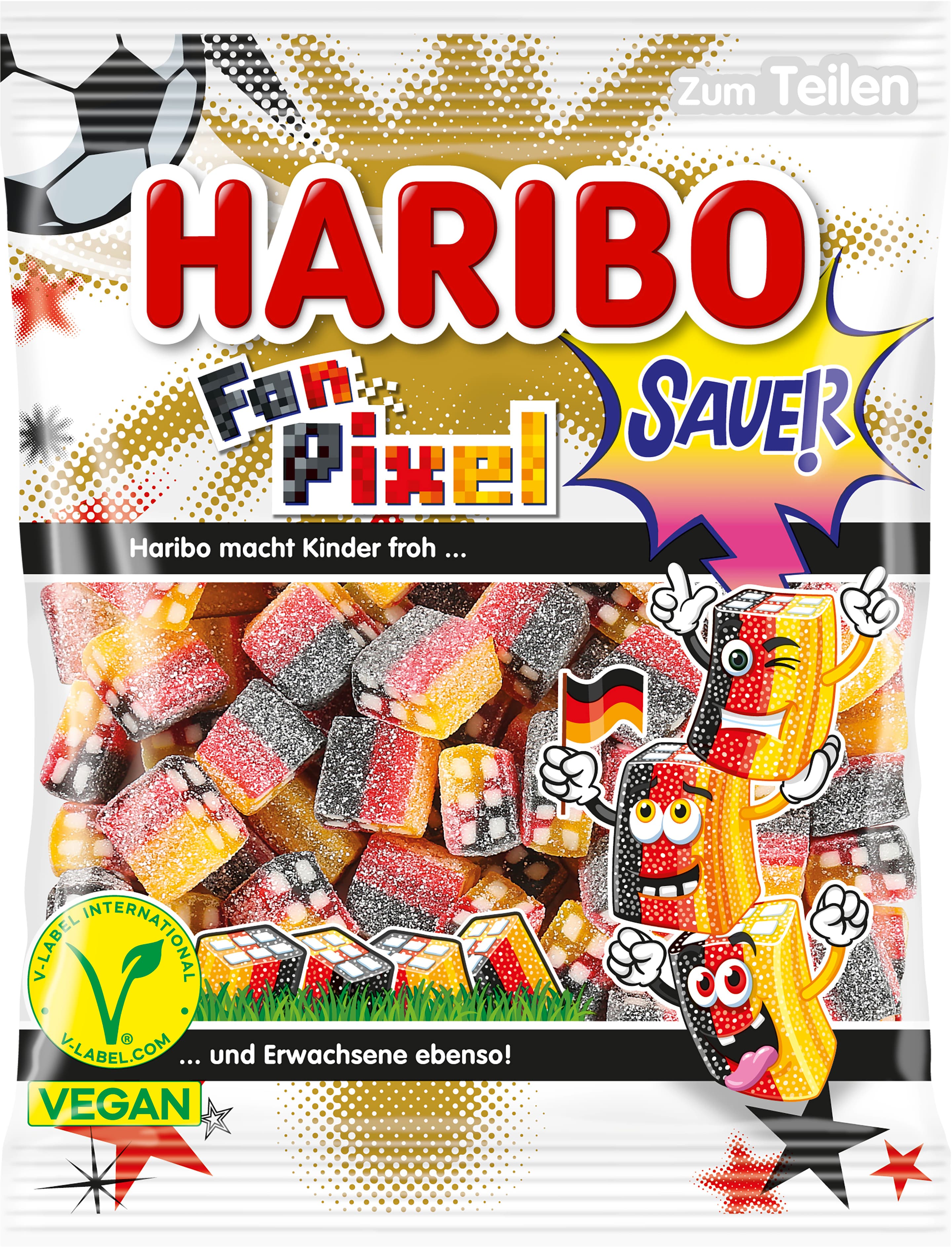 Haribo Fruchtgummi Fan Pixel sauer vegan