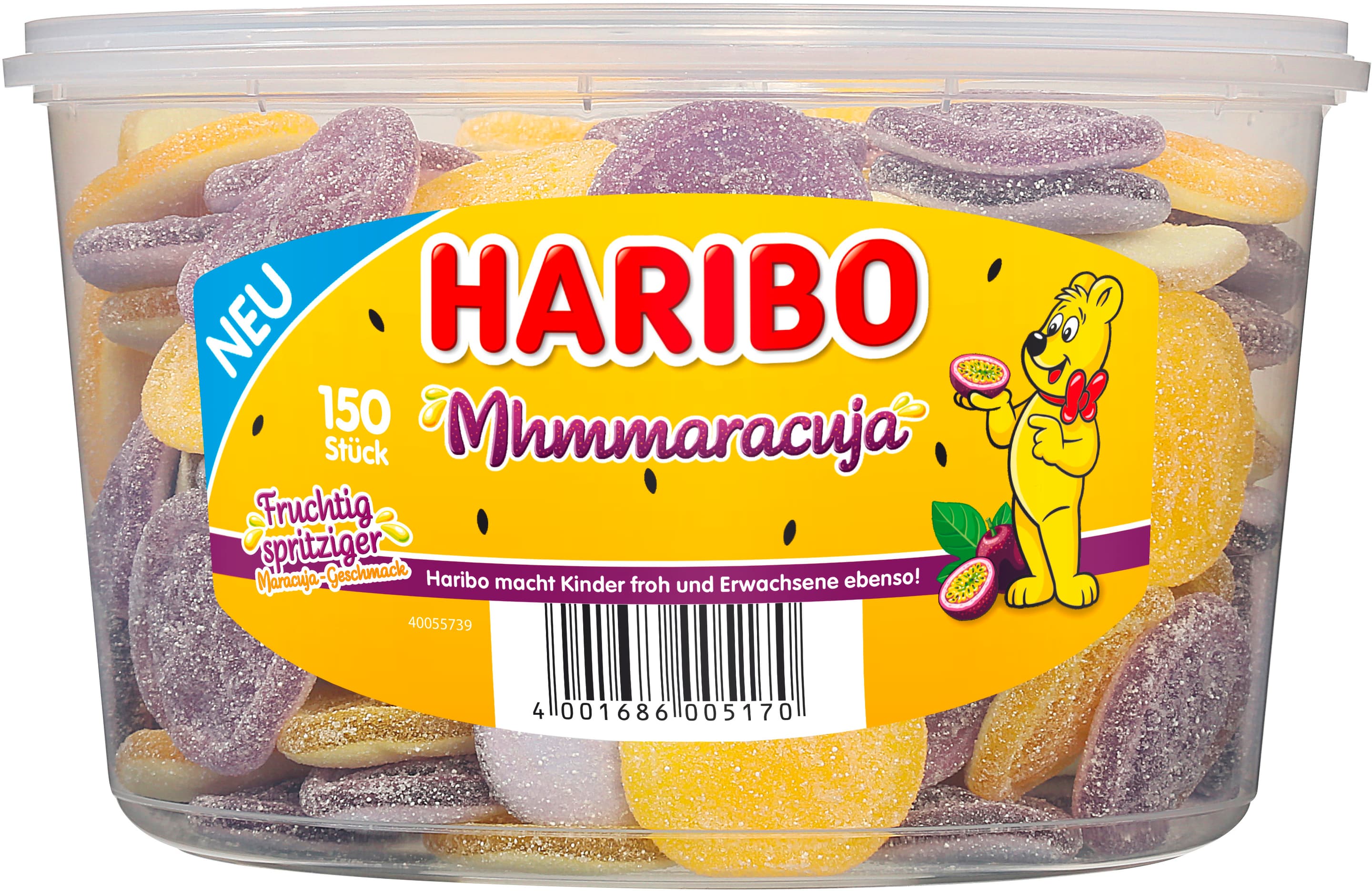 Haribo Fruchtgummi Mhmmaracuja Runddose