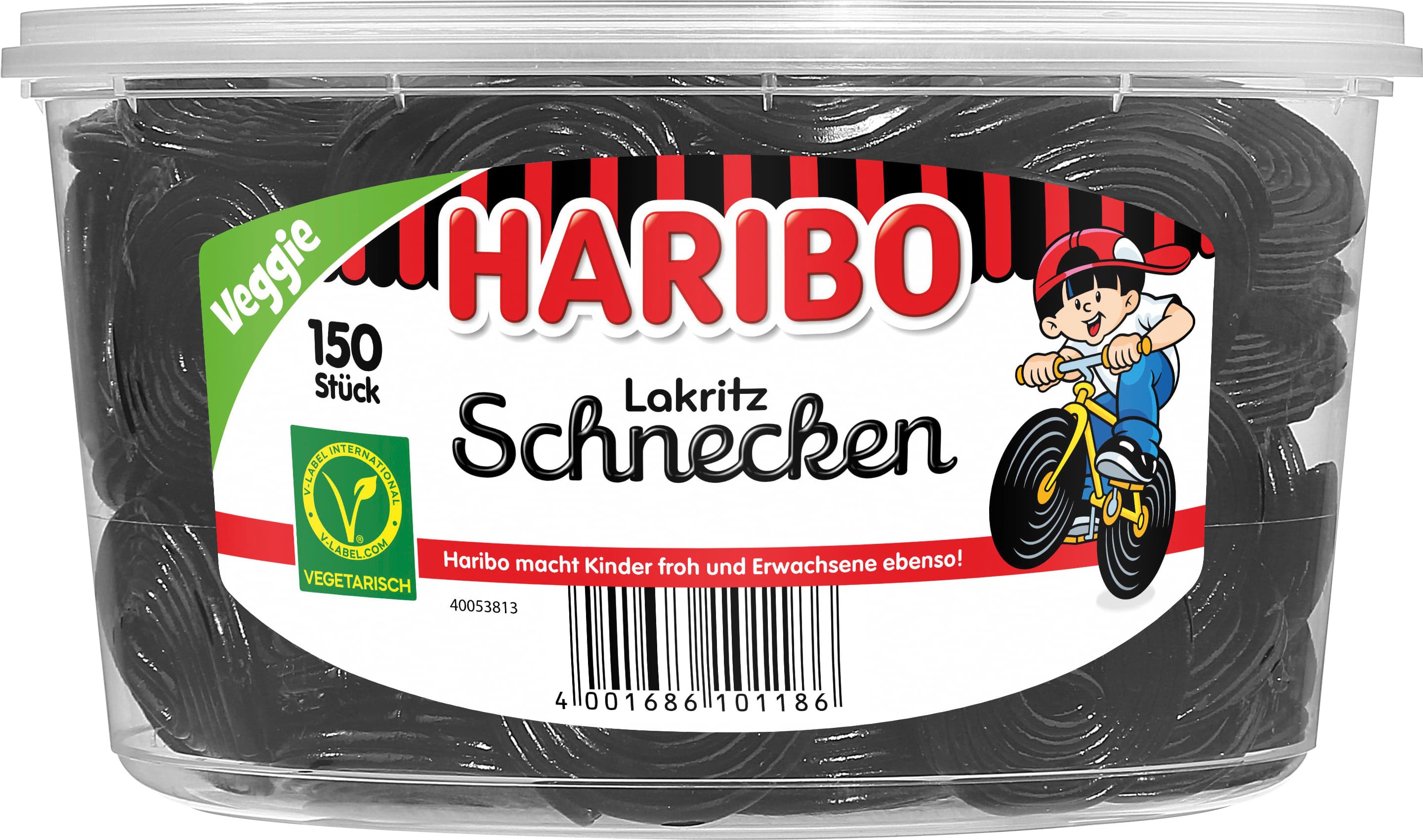Haribo Lakritz Schnecken Runddose Veggie