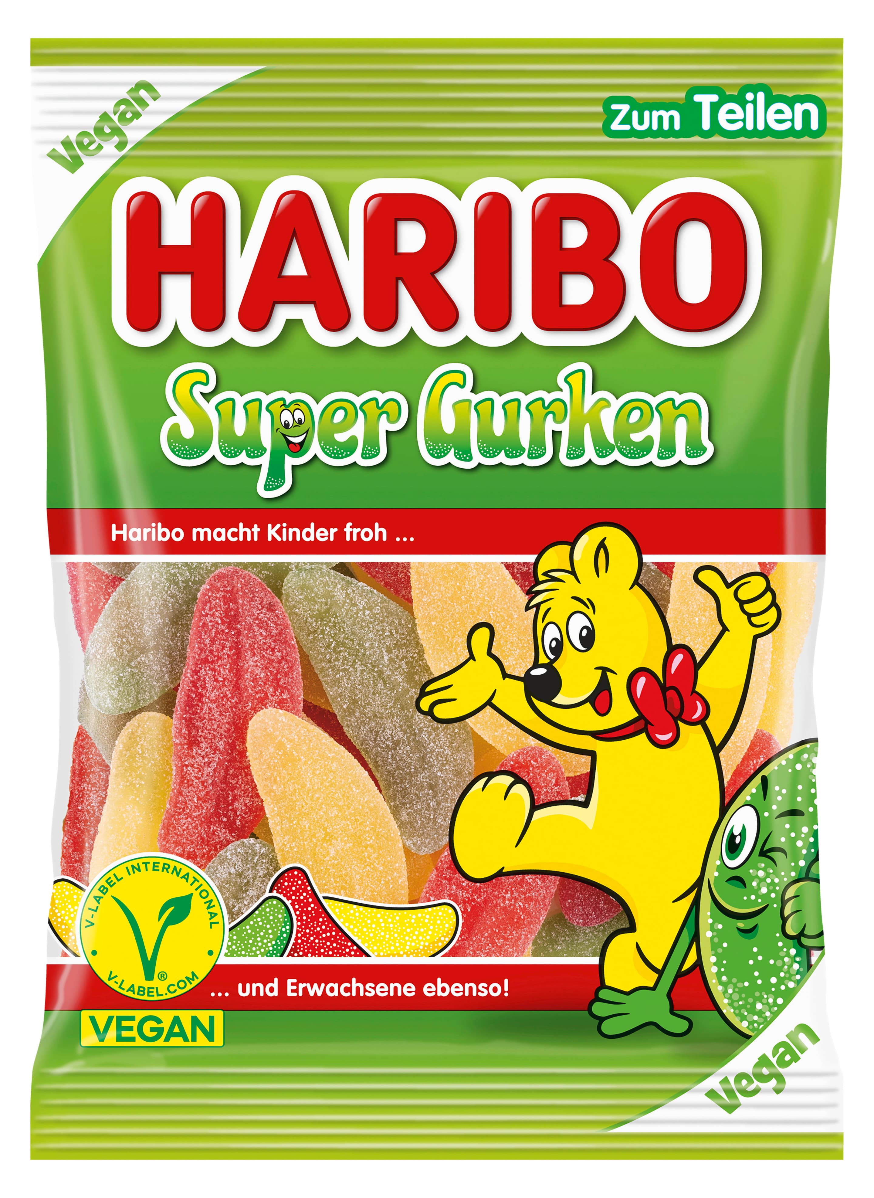 Haribo Fruchtgummi Super Gurken vegan