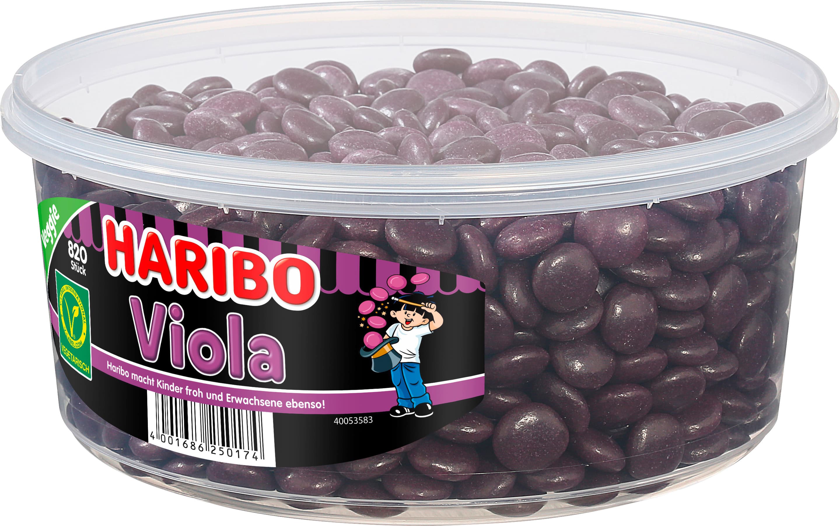 Haribo Lakritz-Dragees Viola Runddose Veggie