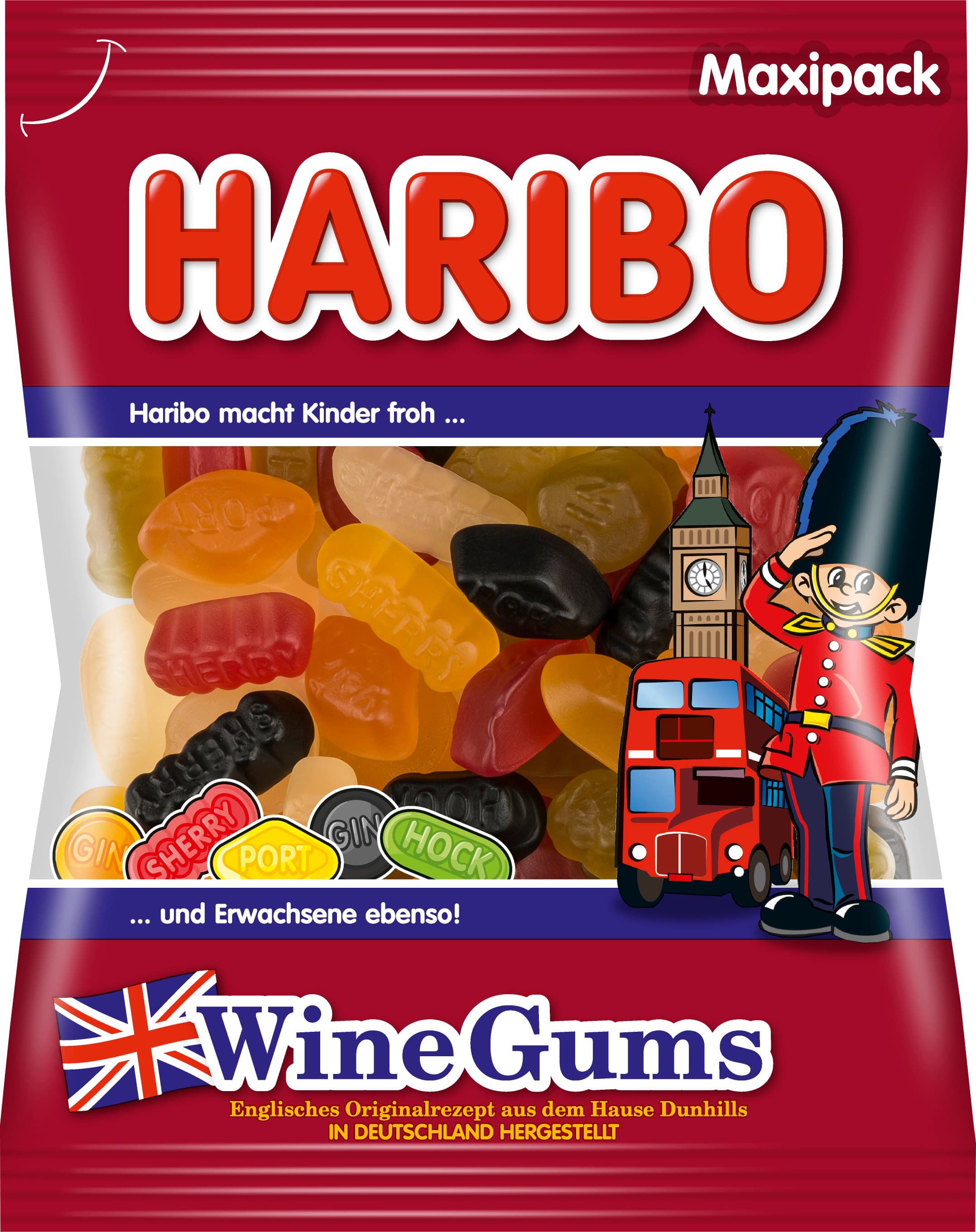 Haribo Englisches Weingummi Wine Gums Maxipack
