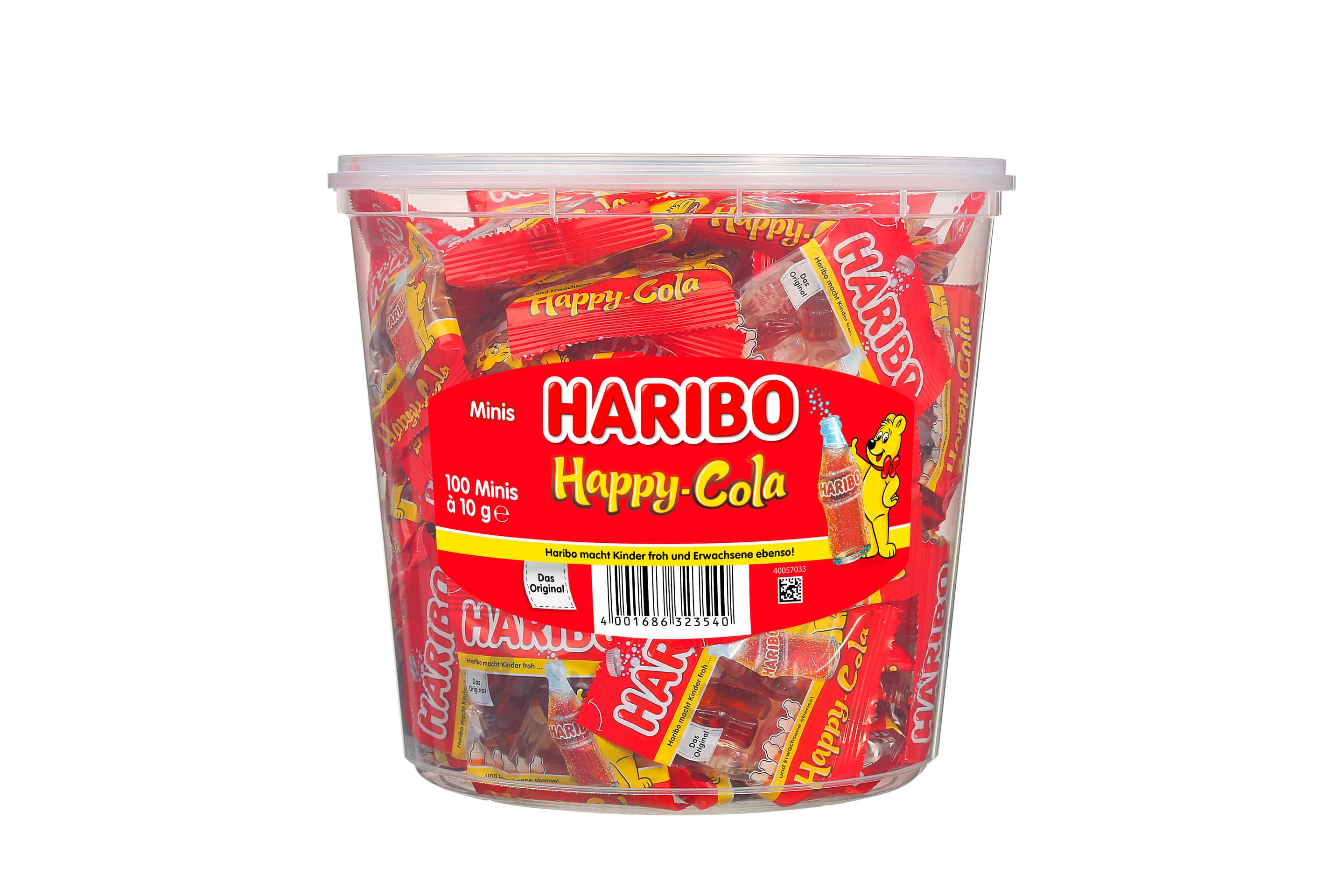 Haribo Fruchtgummi Happy Cola Minis Runddose