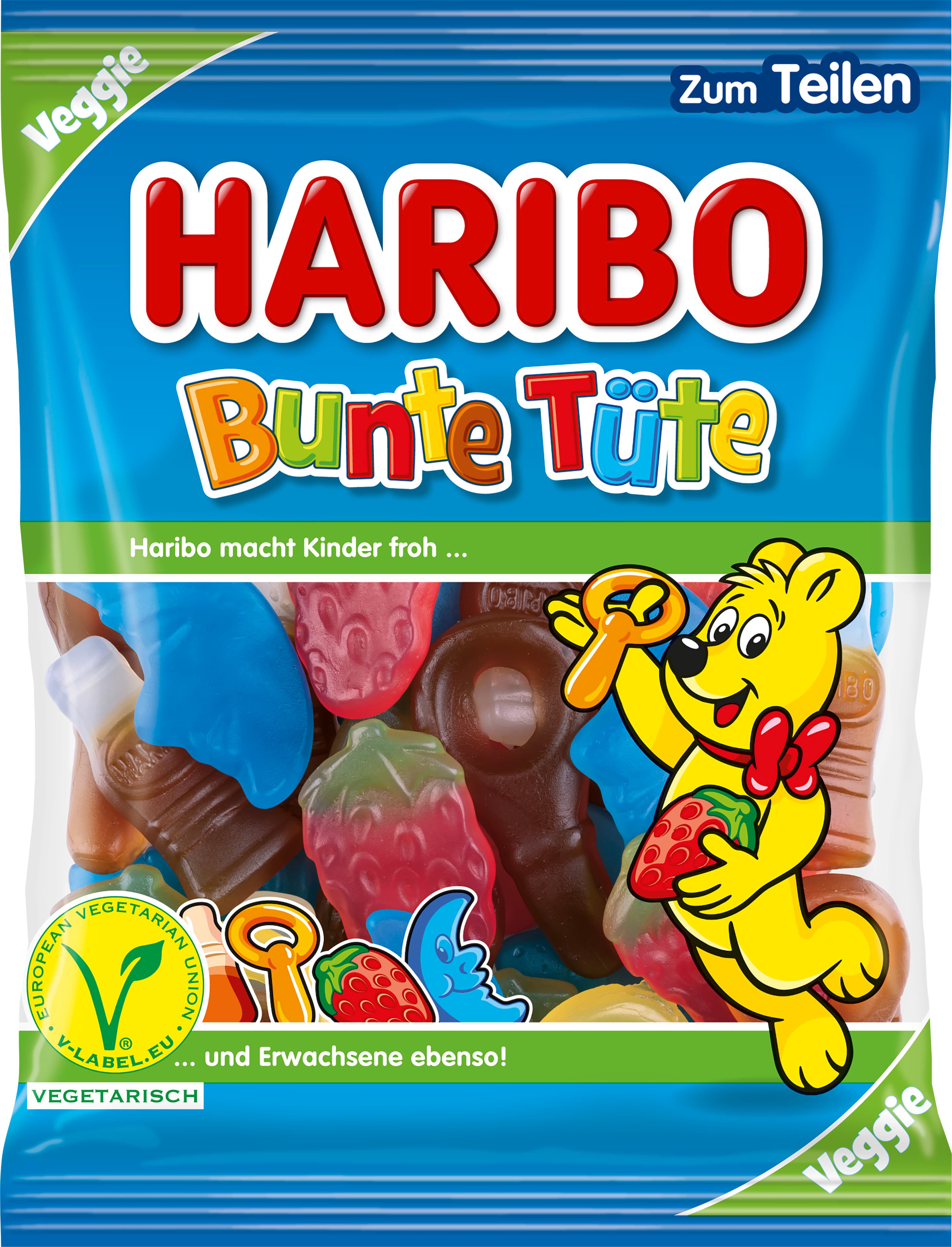 Haribo Fruchtgummi Bunte Tüte Veggie