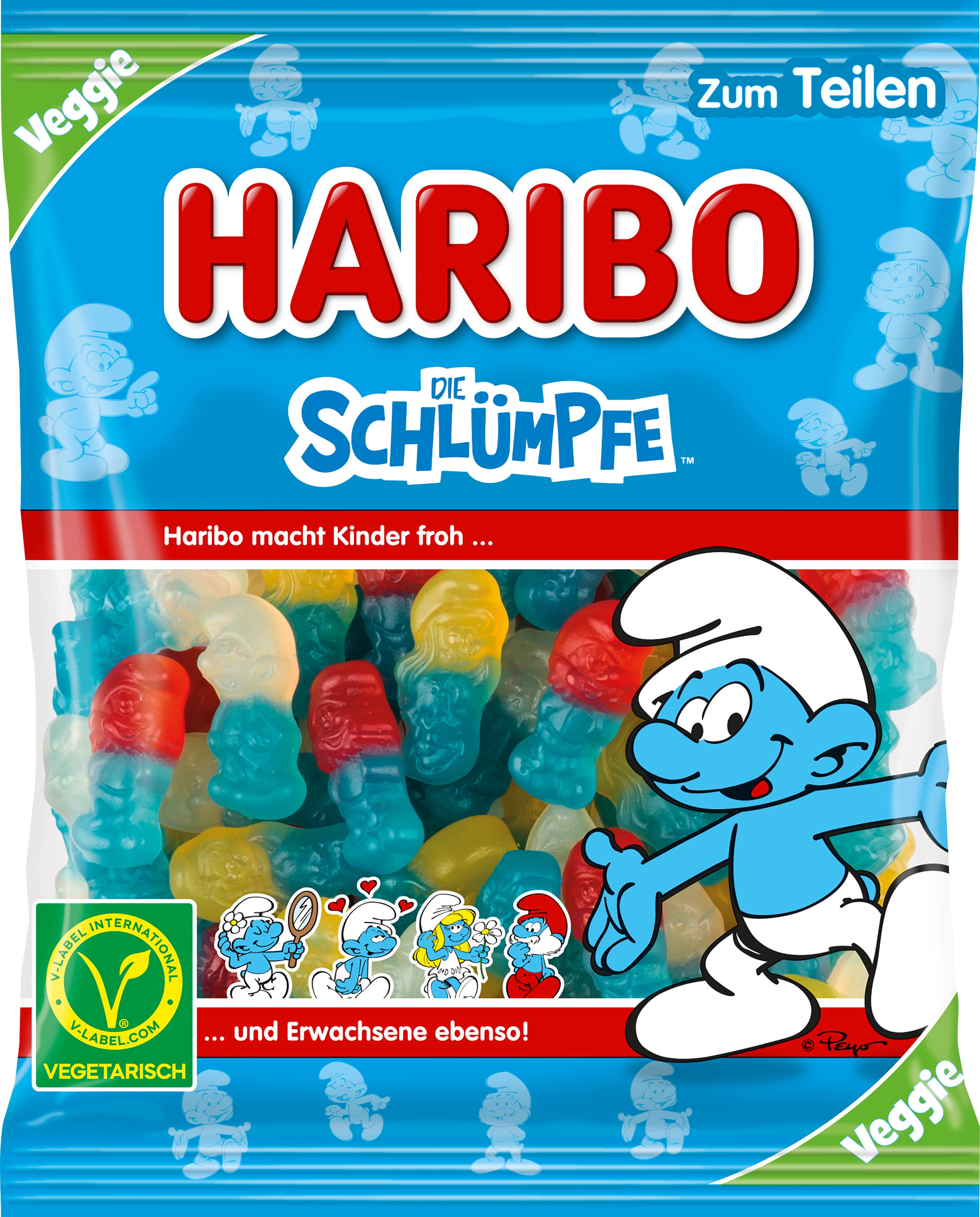 Haribo Fruchtgummi Schlümpfe Veggie
