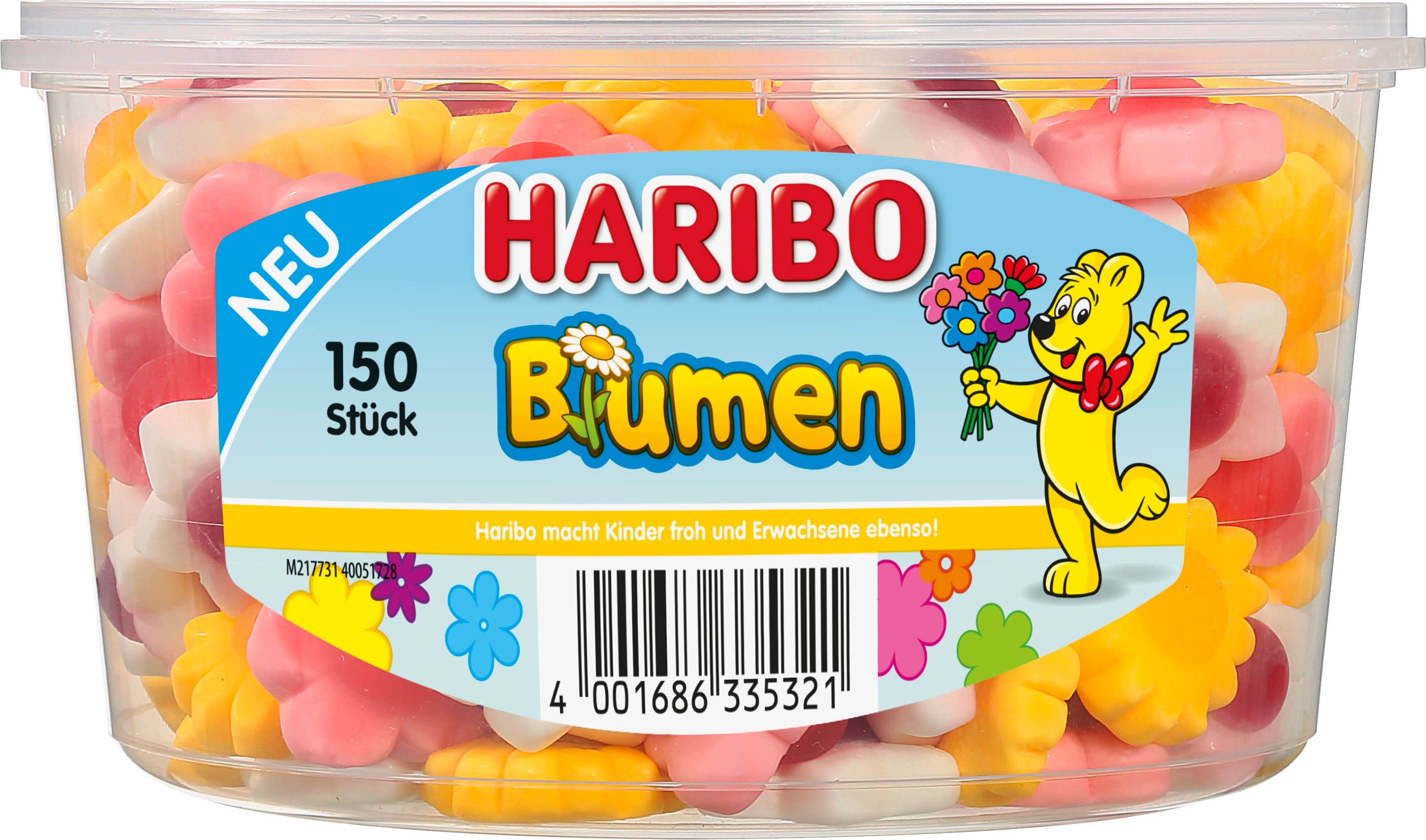 Haribo Schaumzucker Blumen Runddose