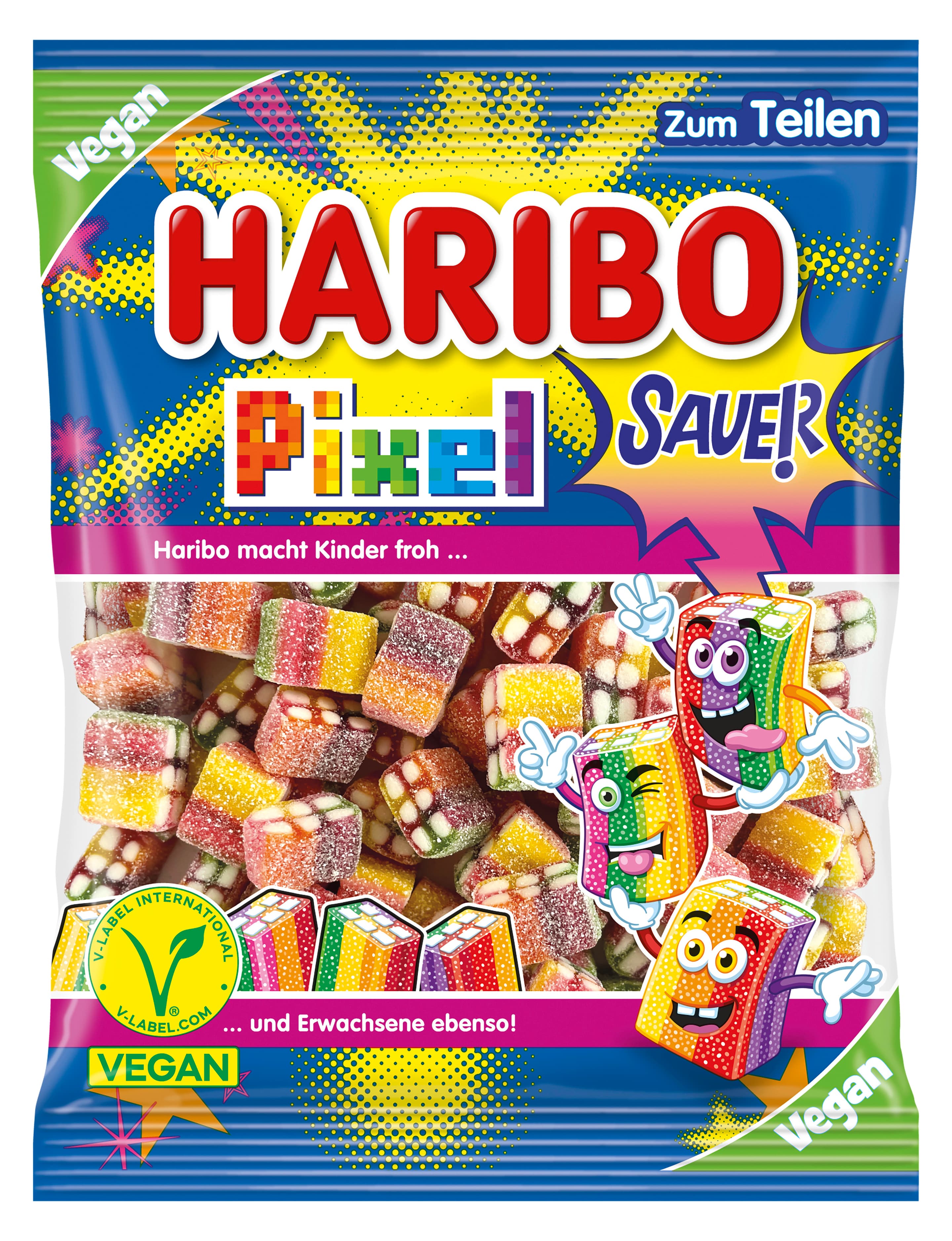 Haribo Fruchtgummi-Konfekt Rainbow Pixel Sauer Veggie