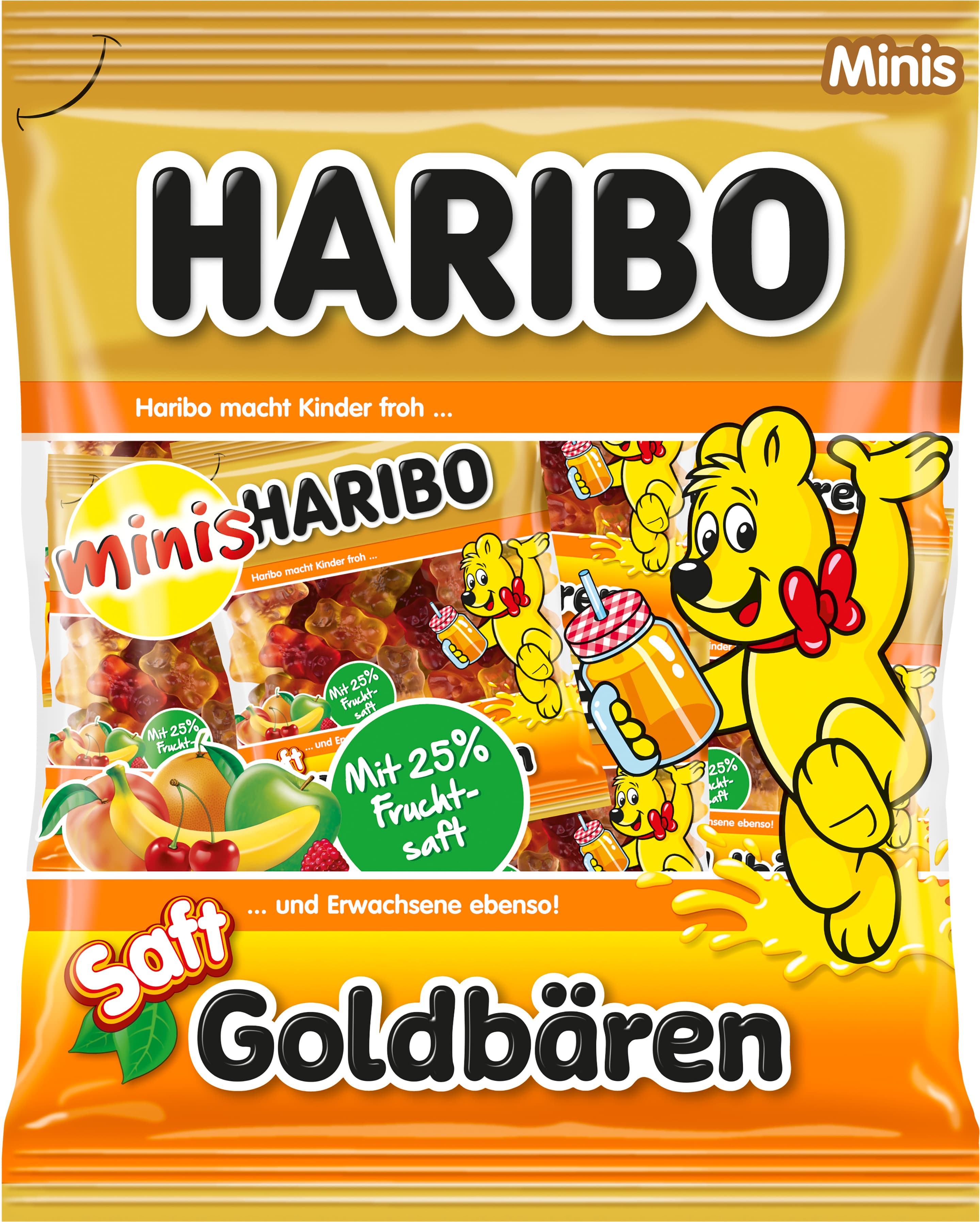 Haribo Fruchtgummi Saft Goldbären Minis