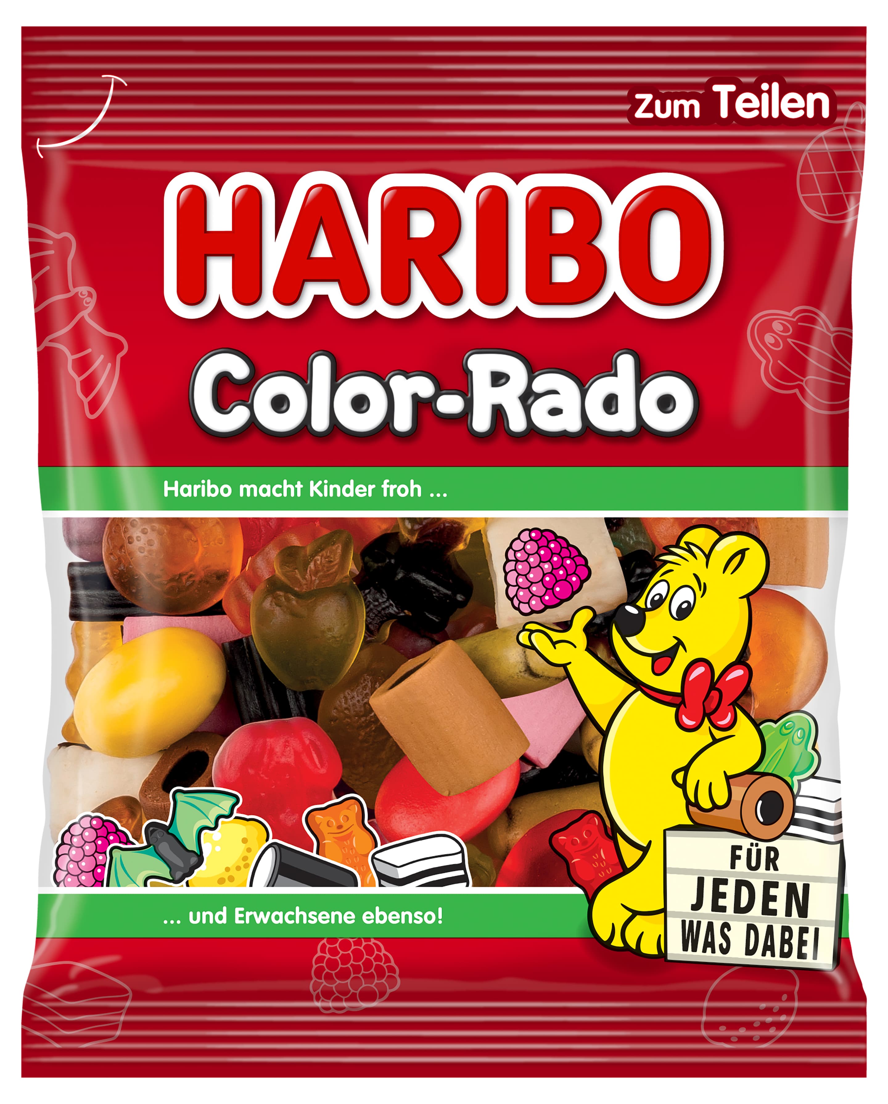 Mezcla de Haribo con regaliz, Color-Rado