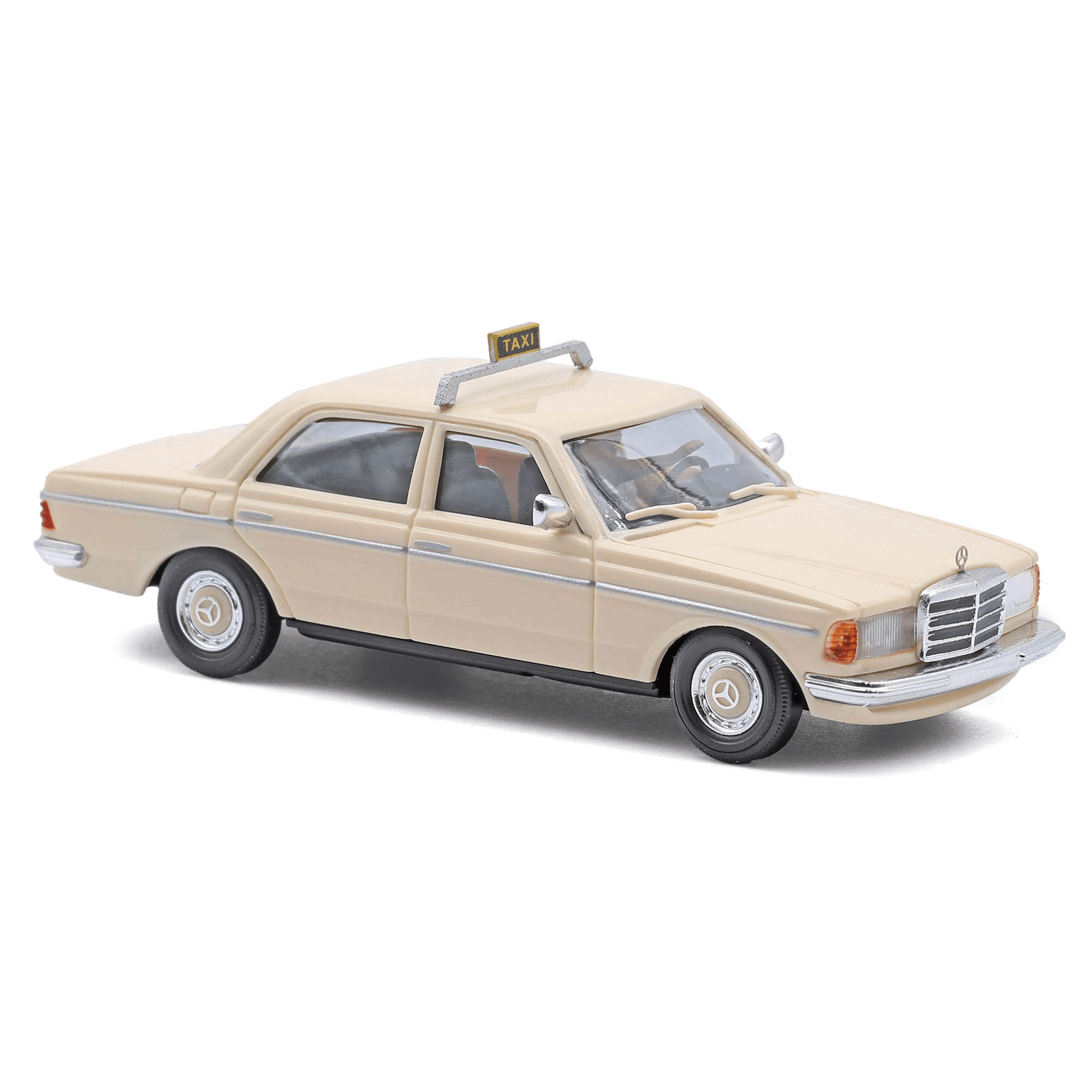 Busch H0 46876 Mercedes-Benz W123 Taxi mit Fahrer 1977 Modellauto 1:87