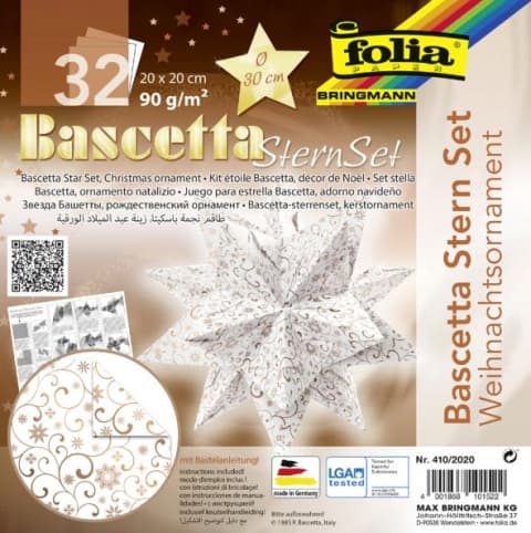 folia Bascetta Stern oriental weiss/kupfer