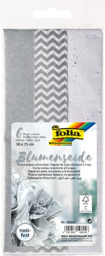 folia Blumenseiden Mix SILBER, nassfest