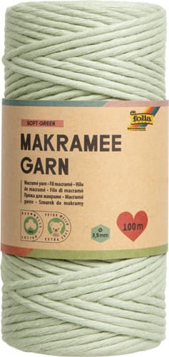 folia Makramee Garn SOFT GREEN, 100m, Ø 3,5mm