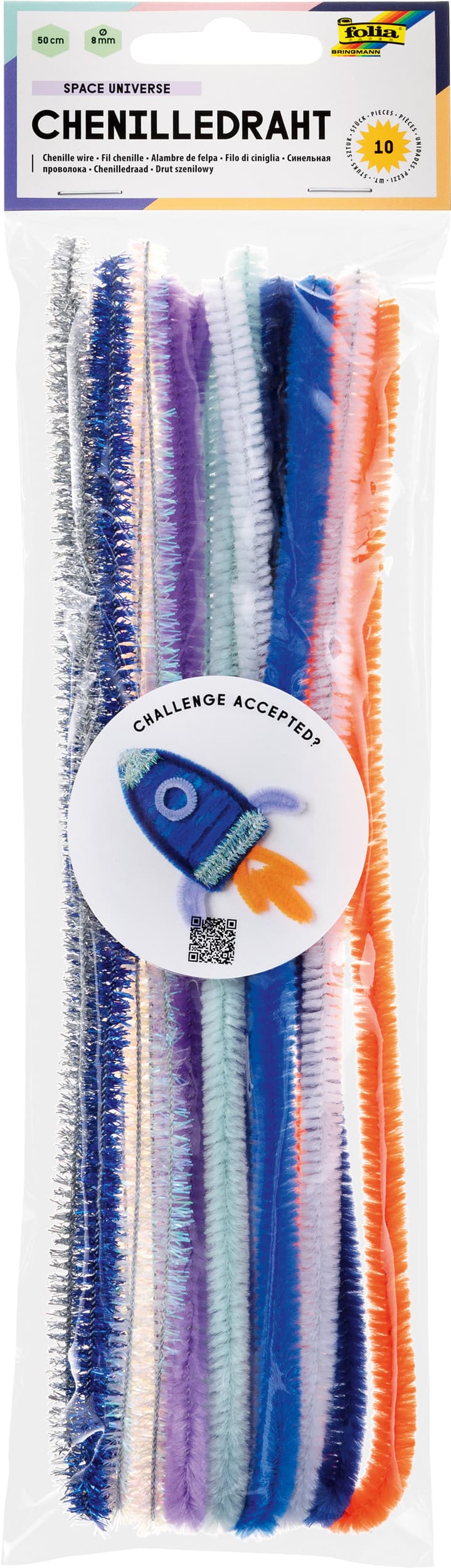 folia Chenilledraht SPACE UNIVERSE, 50cm lang, Ø 8mm
