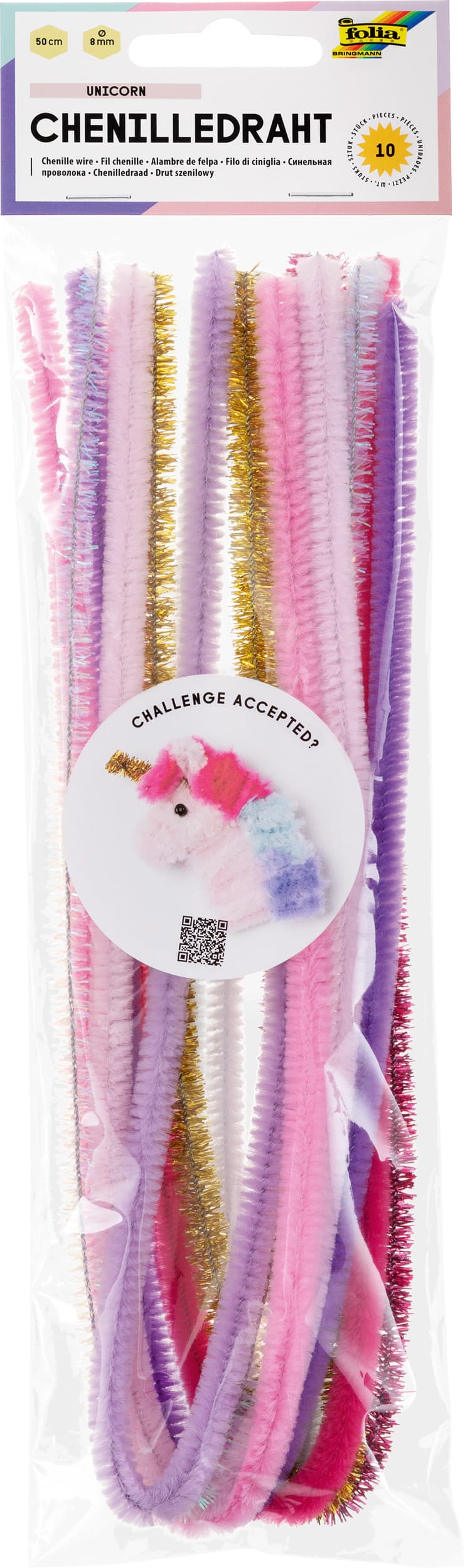 folia Chenilledraht UNICORN, 50cm lang, Ø 8mm