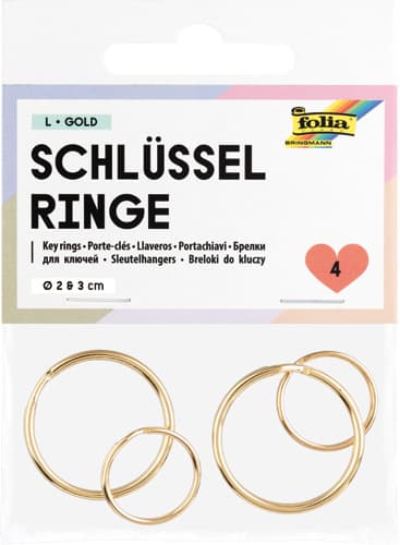 folia Schlüsselringe L, 4 Stück - 78501
