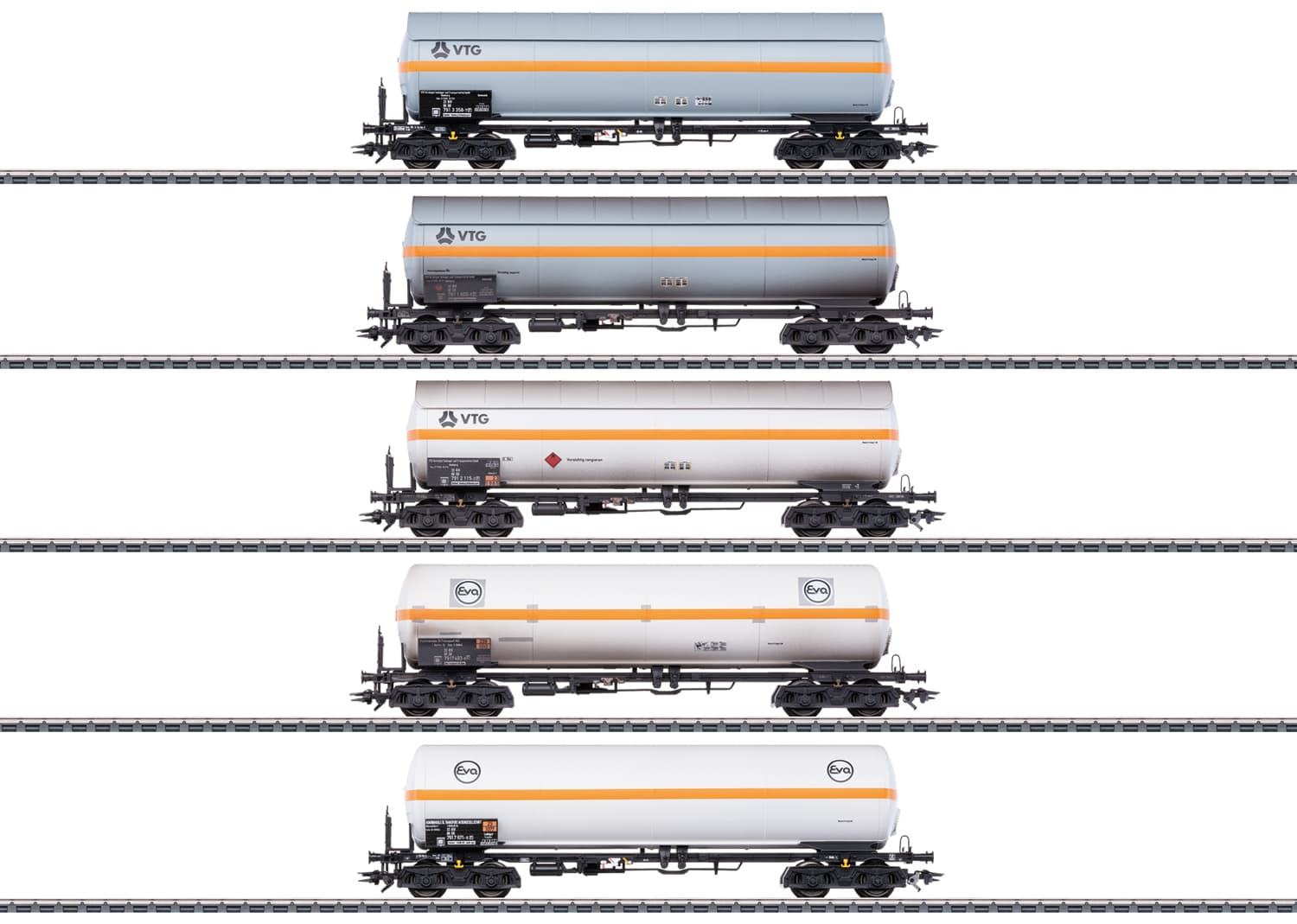 Märklin 48480 H0 Druckgas-Kesselwagen-Set VTG und Eva