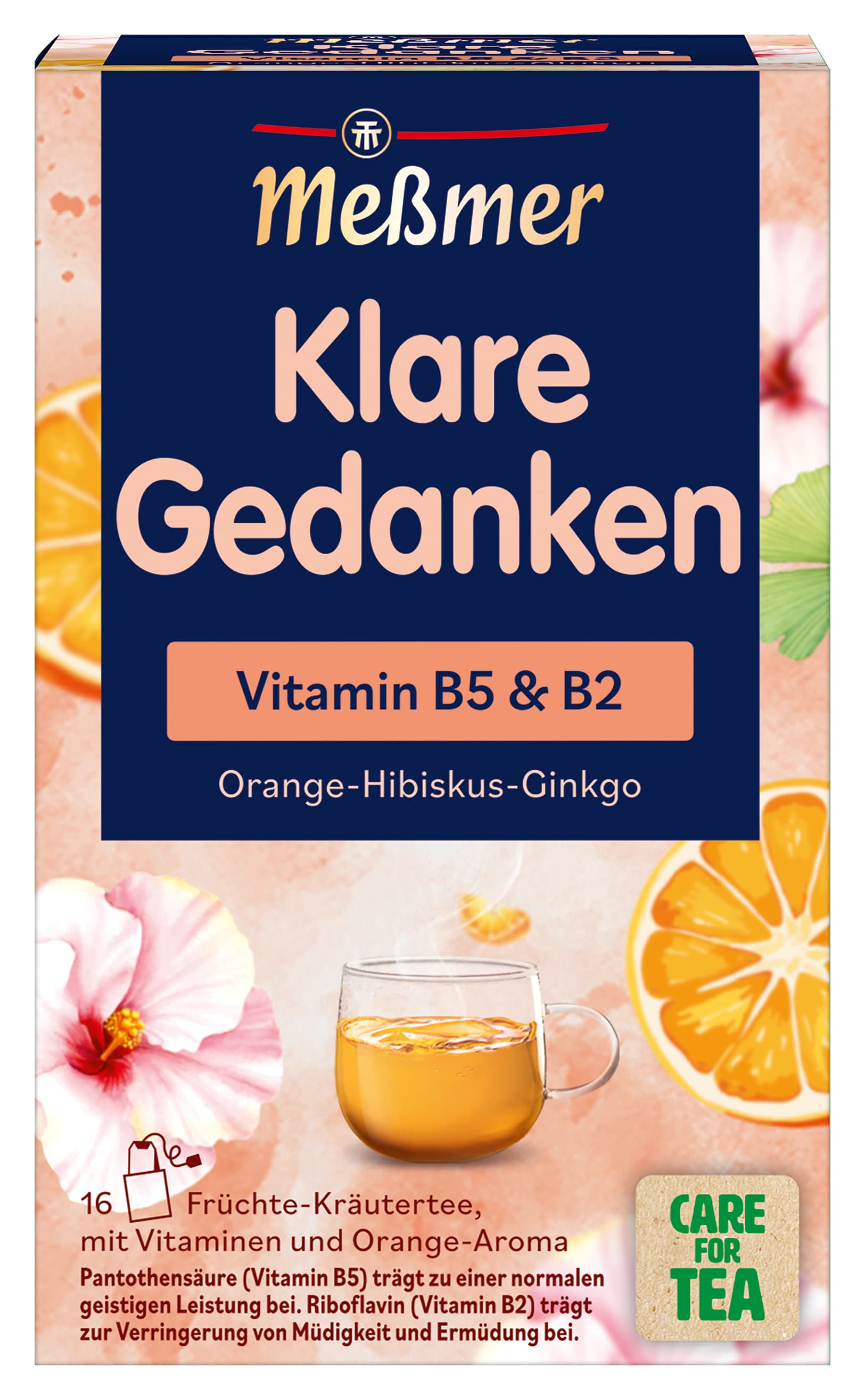 Meßmer Klare Gedanken Vitamin B5 & B2 Orange-Hibiskus-Ginkgo