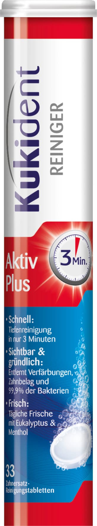 Kukident Aktiv Plus Zahnersatz-Reinigertabletten