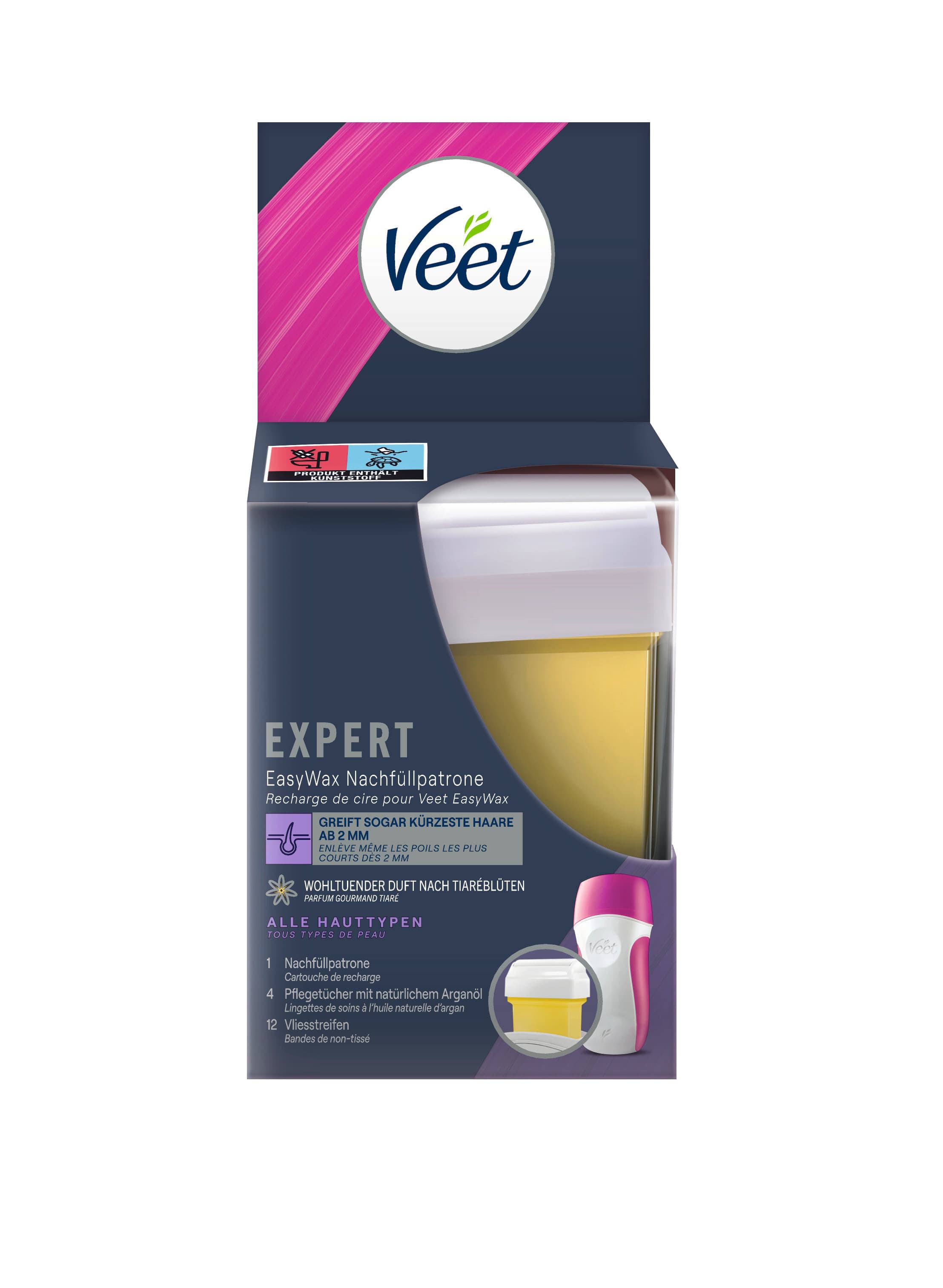 Veet Easy Wax Beine + Arme + Wachspatrone 50ml