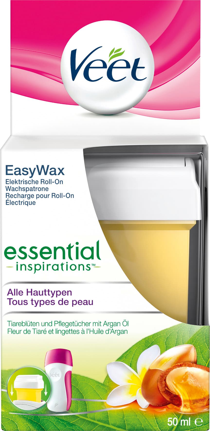 Veet Easy Wax Beine + Arme + Wachspatrone 50ml