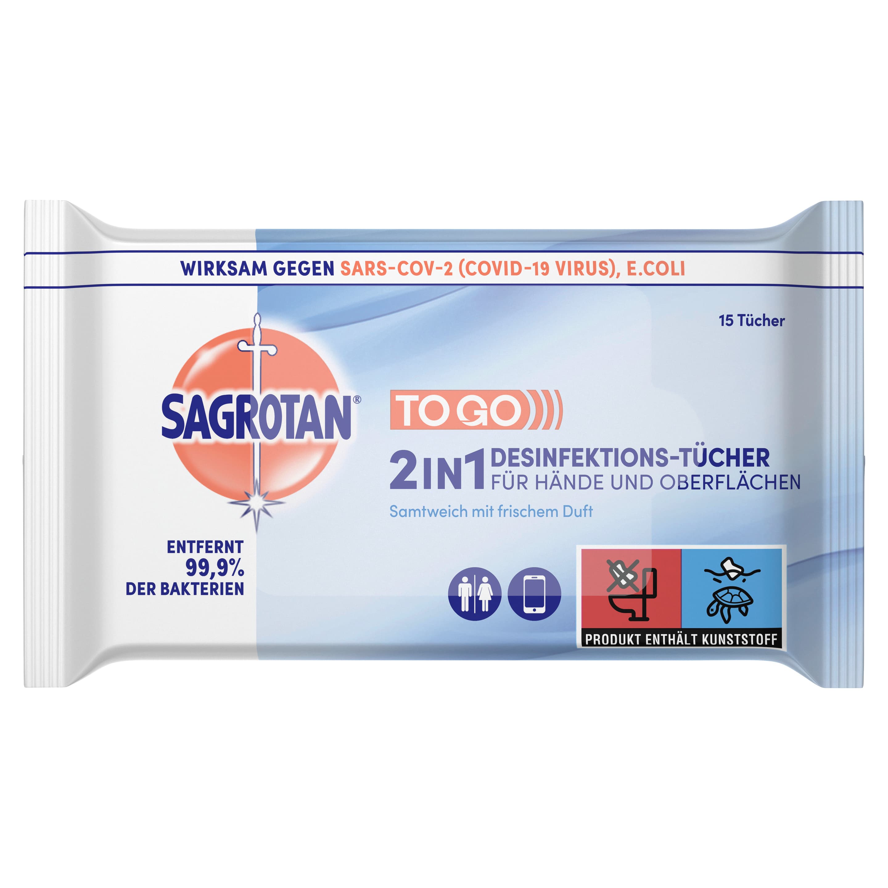 Sagrotan 2in1 Desinfektions-Tücher für Hände und Oberflächen