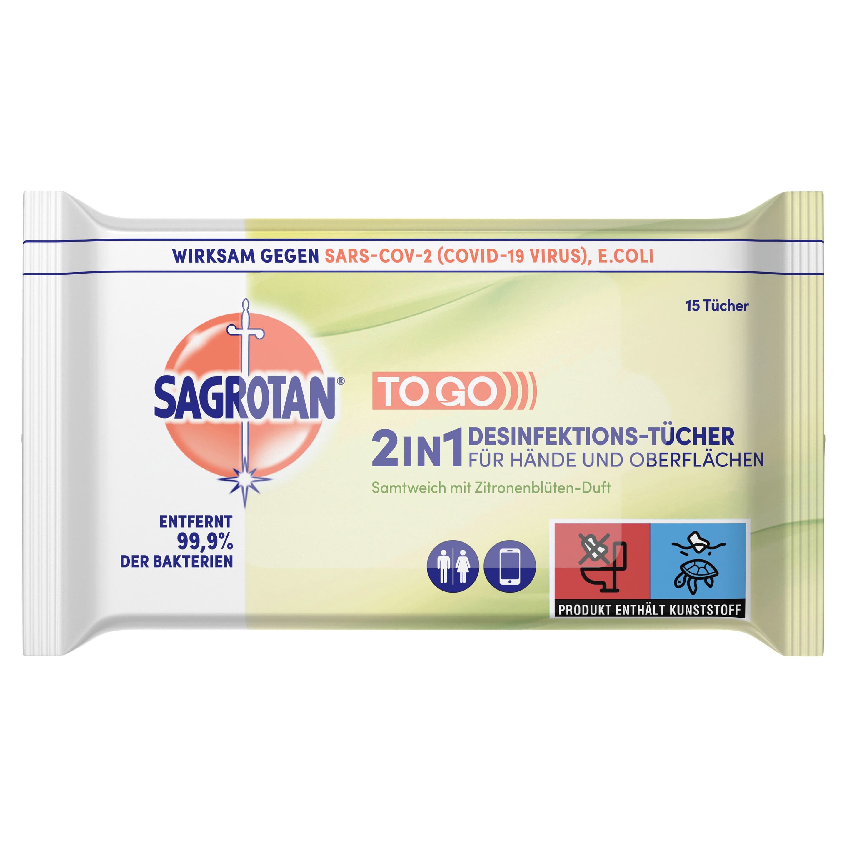 Sagrotan 2in1 Desinfektions-Tücher für Hände und Oberflächen