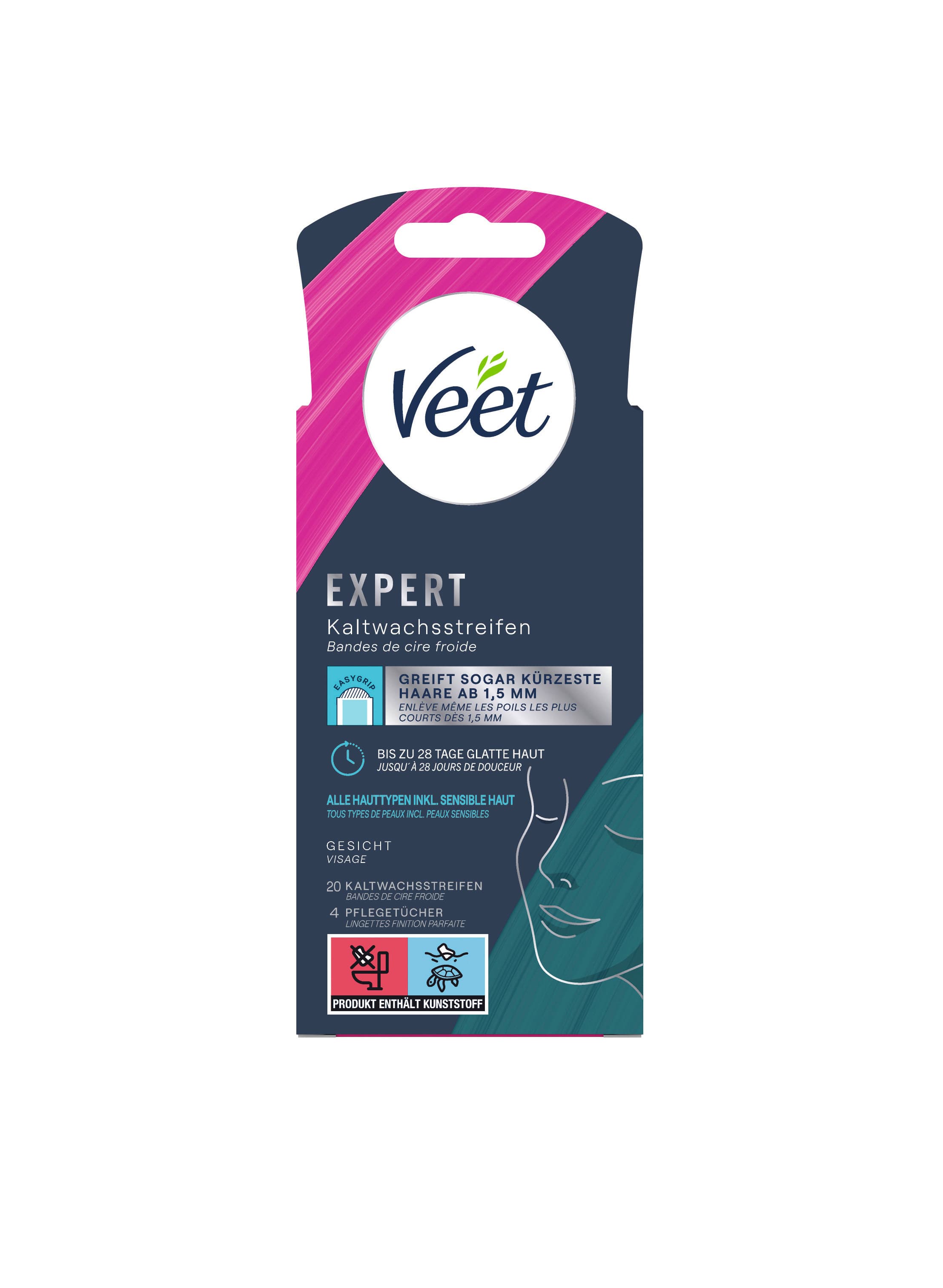 Veet Expert Kaltwachsstreifen Gesicht