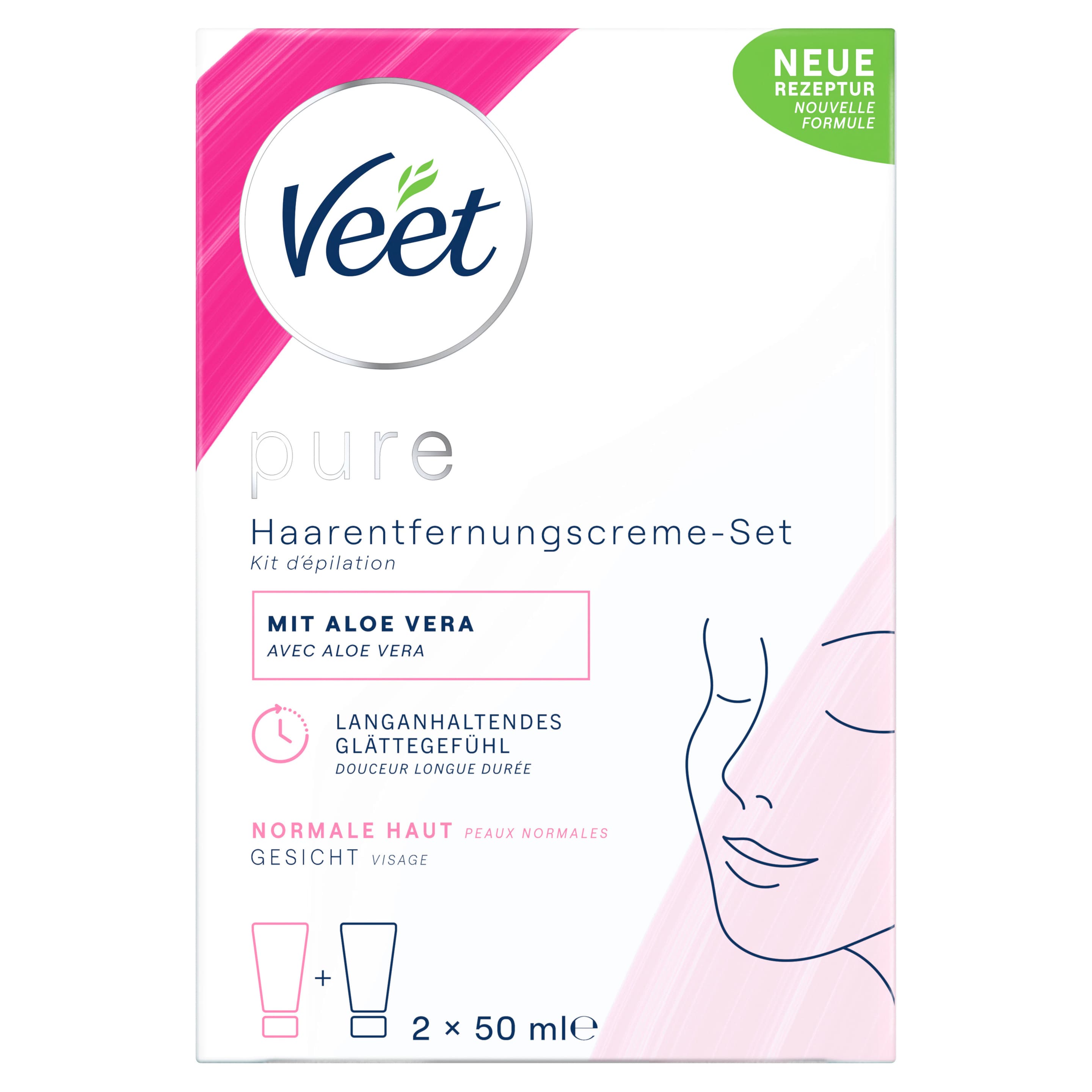 Veet PURE Gesicht Haarentfernungs-Creme Set