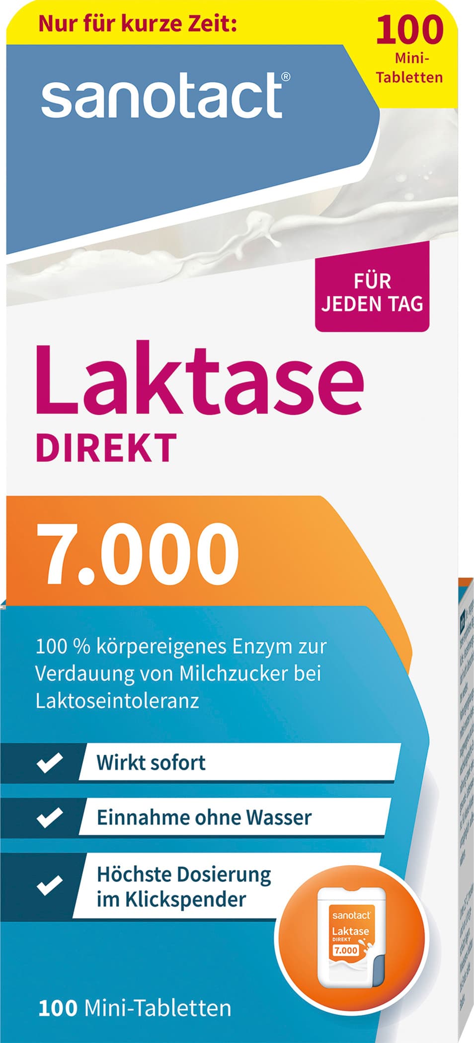 sanotact Laktase 7.000 FCC Direkt Mini Tabletten