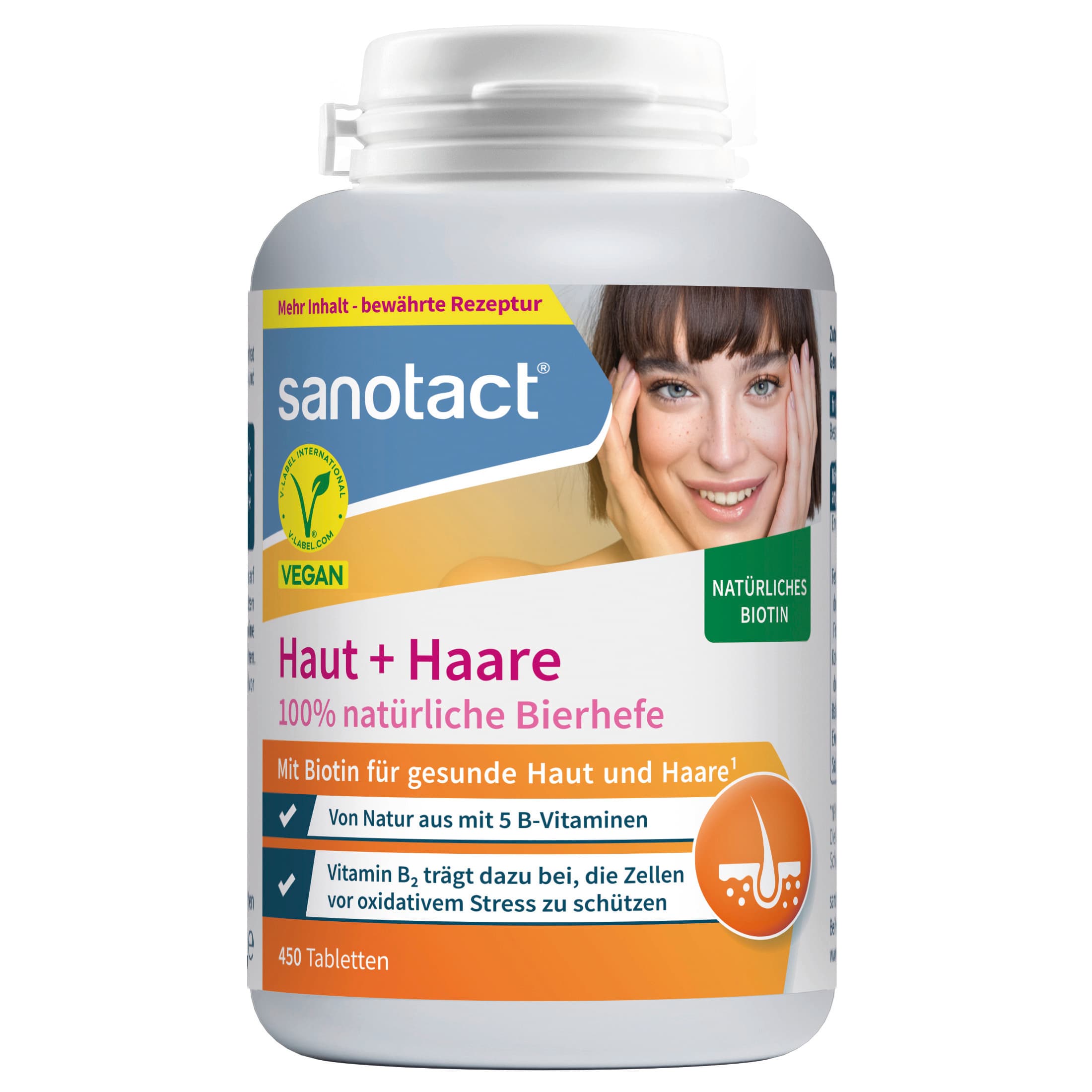 sanotact Haut + Haare Bierhefe Tabletten