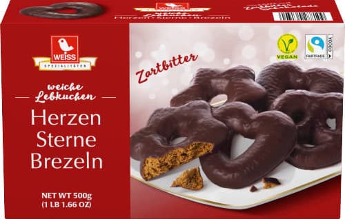 WEISS Lebkuchen mit Zartbitterschokolade