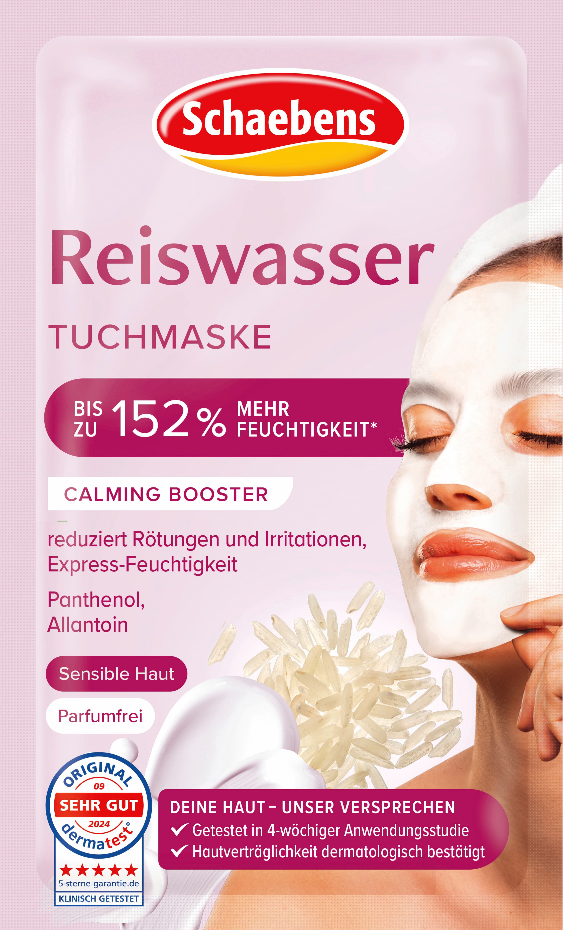 Schaebens Reiswasser Tuchmaske