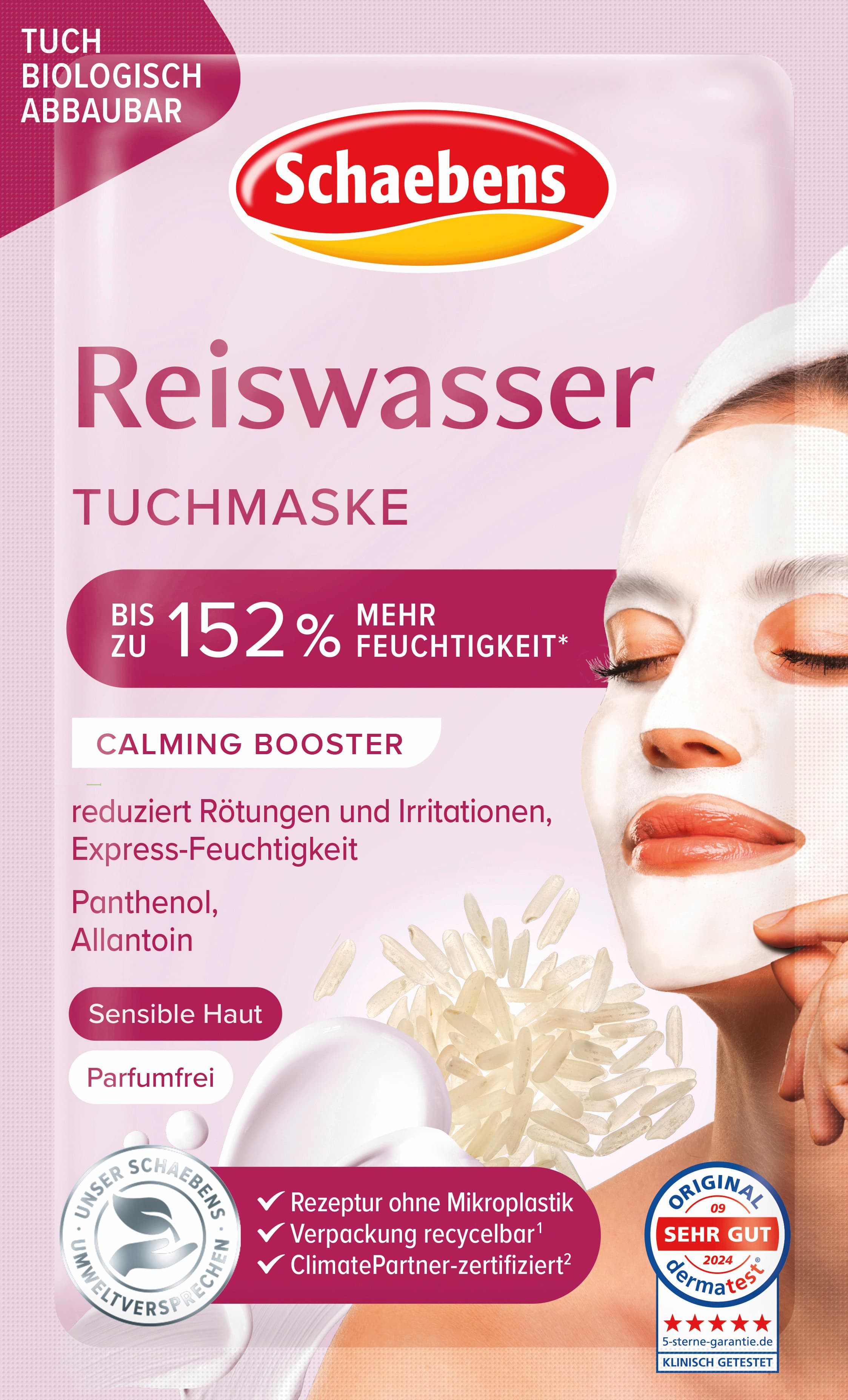 Schaebens Reiswasser Tuchmaske