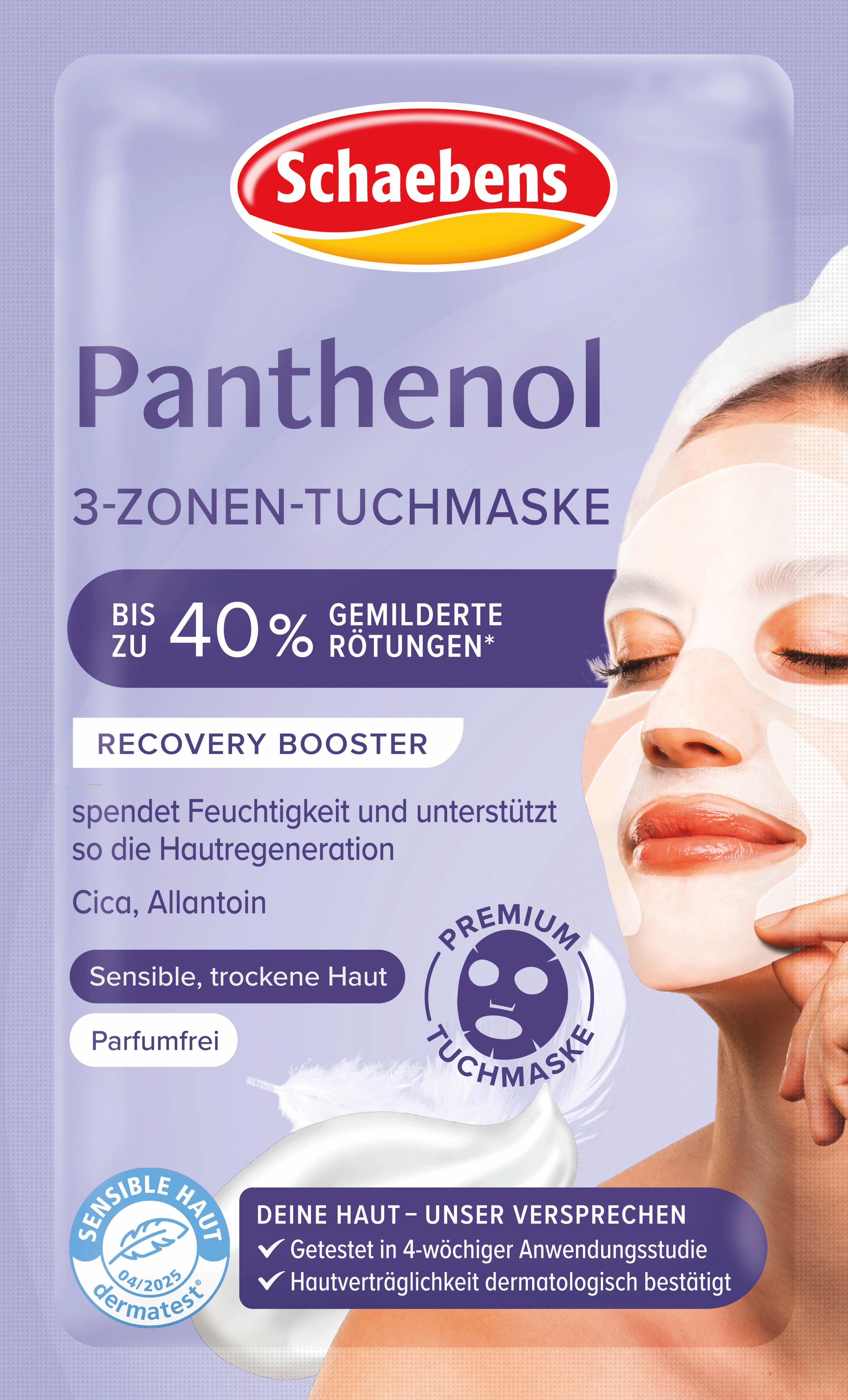 Schaebens Panthenol 3-Zonen-Tuchmaske