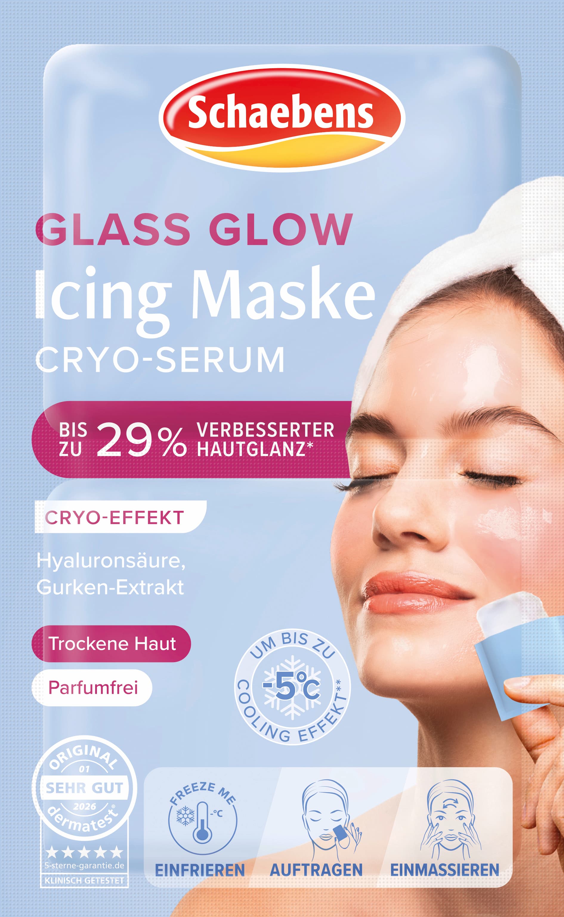 Schaebens Glass Glow Icing Maske Cryo Serum