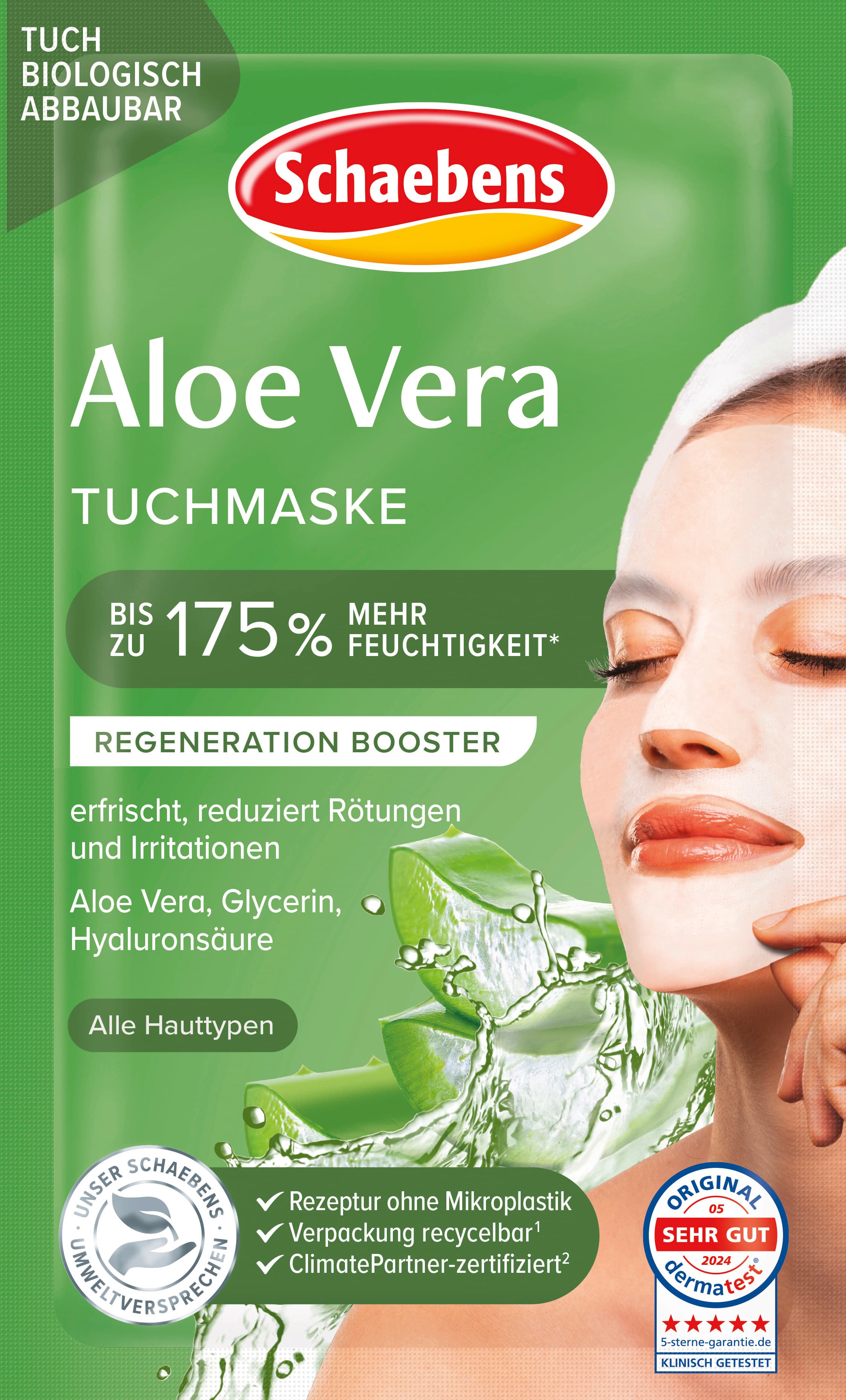 Schaebens Aloe Vera Tuchmaske