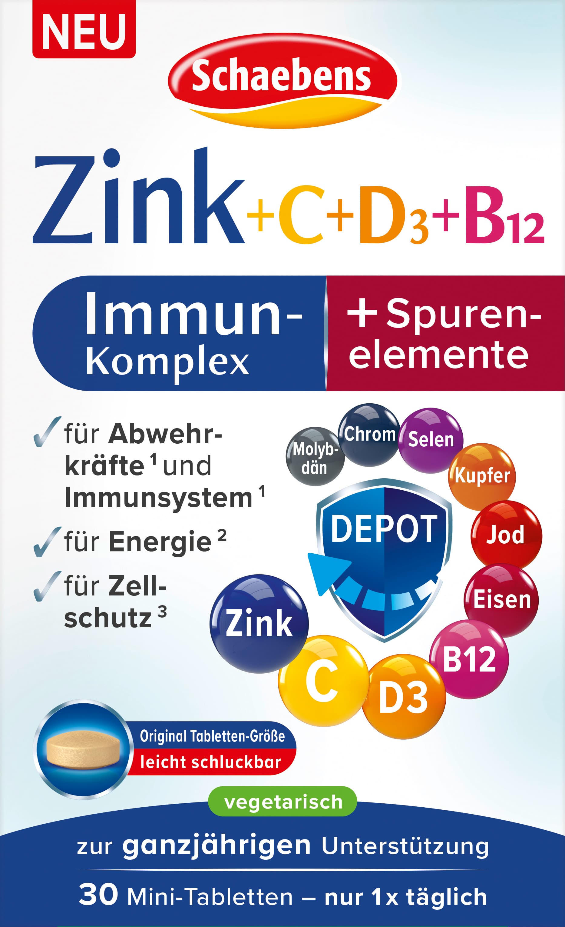 Schaebens Zink+C+D3 Immun-Kur