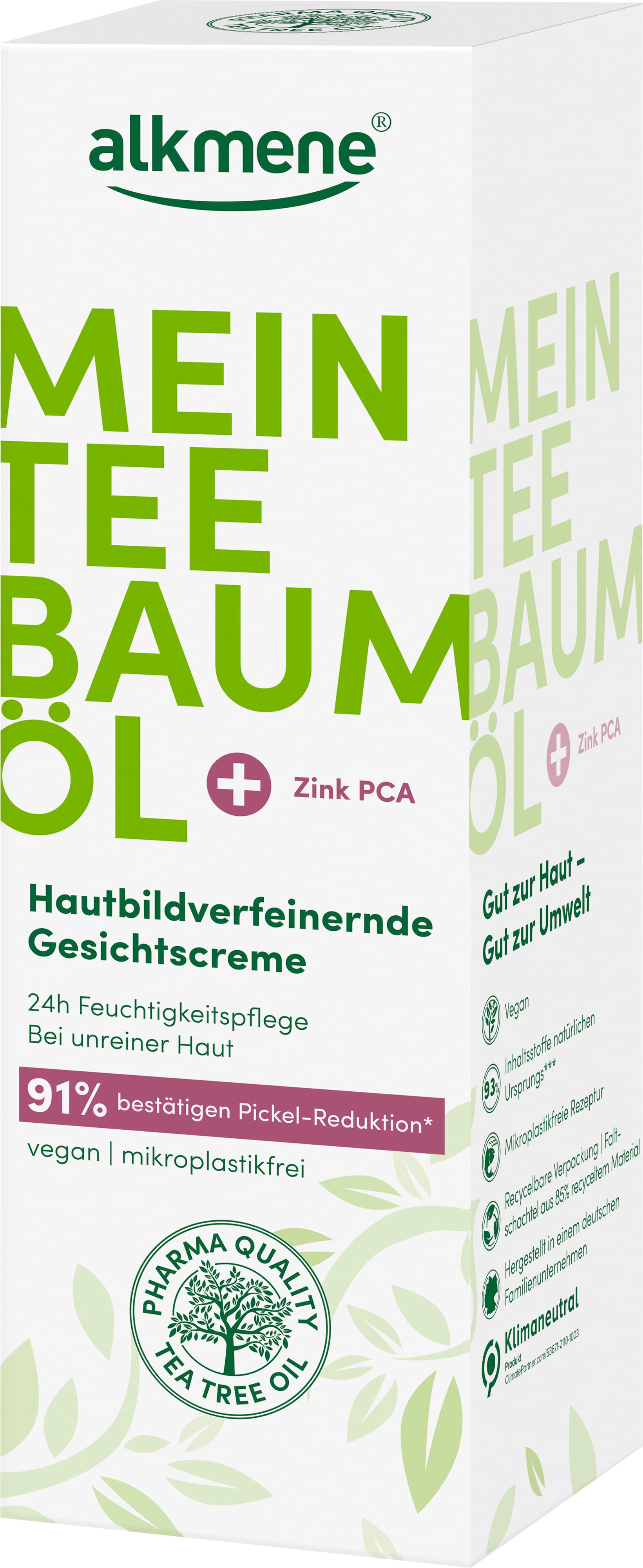 alkmene Mein Teebaumöl Hautbildverfeinernde Gesichtscreme, 50 ml