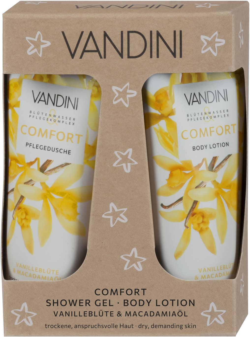 VANDINI Vanilleblüte & Macadamiaöl Geschenkpackung
