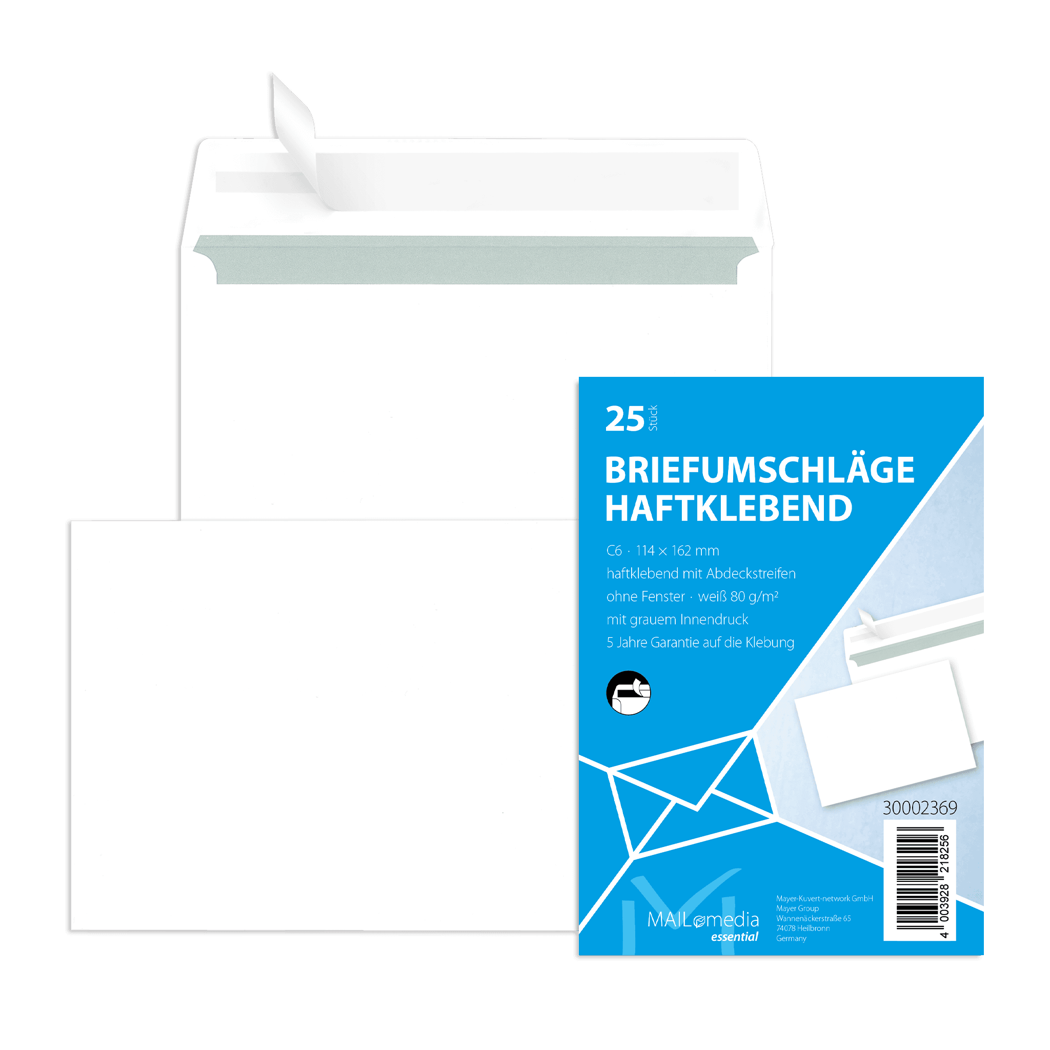 Briefumschlag C6 haftklebend weiss