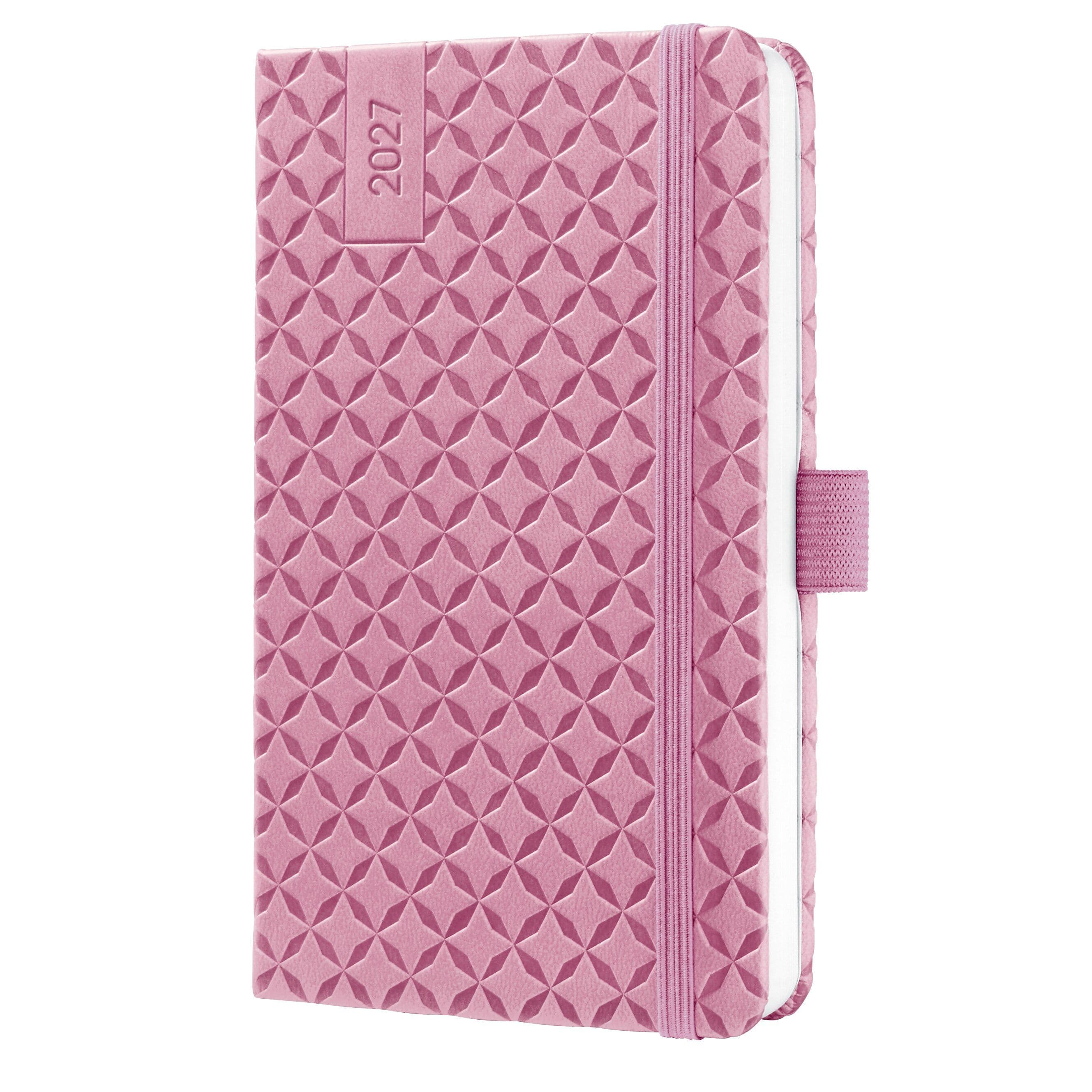 SIGEL 7J136 Wochenkalender Jolie 2027, ca. A6, Petal Pink, Hardcover