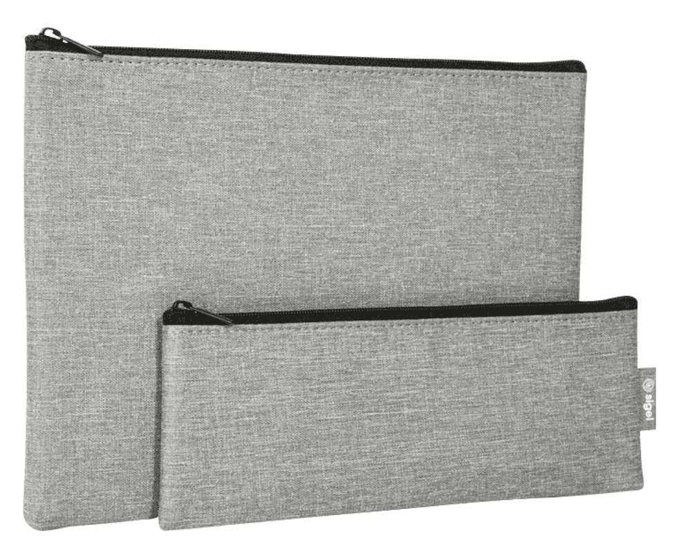 sigel Taschen-Organizer-Set Filz synthetisch - hellgrau - 25x18x1cm / 22x8x1cm - 2 Stück
