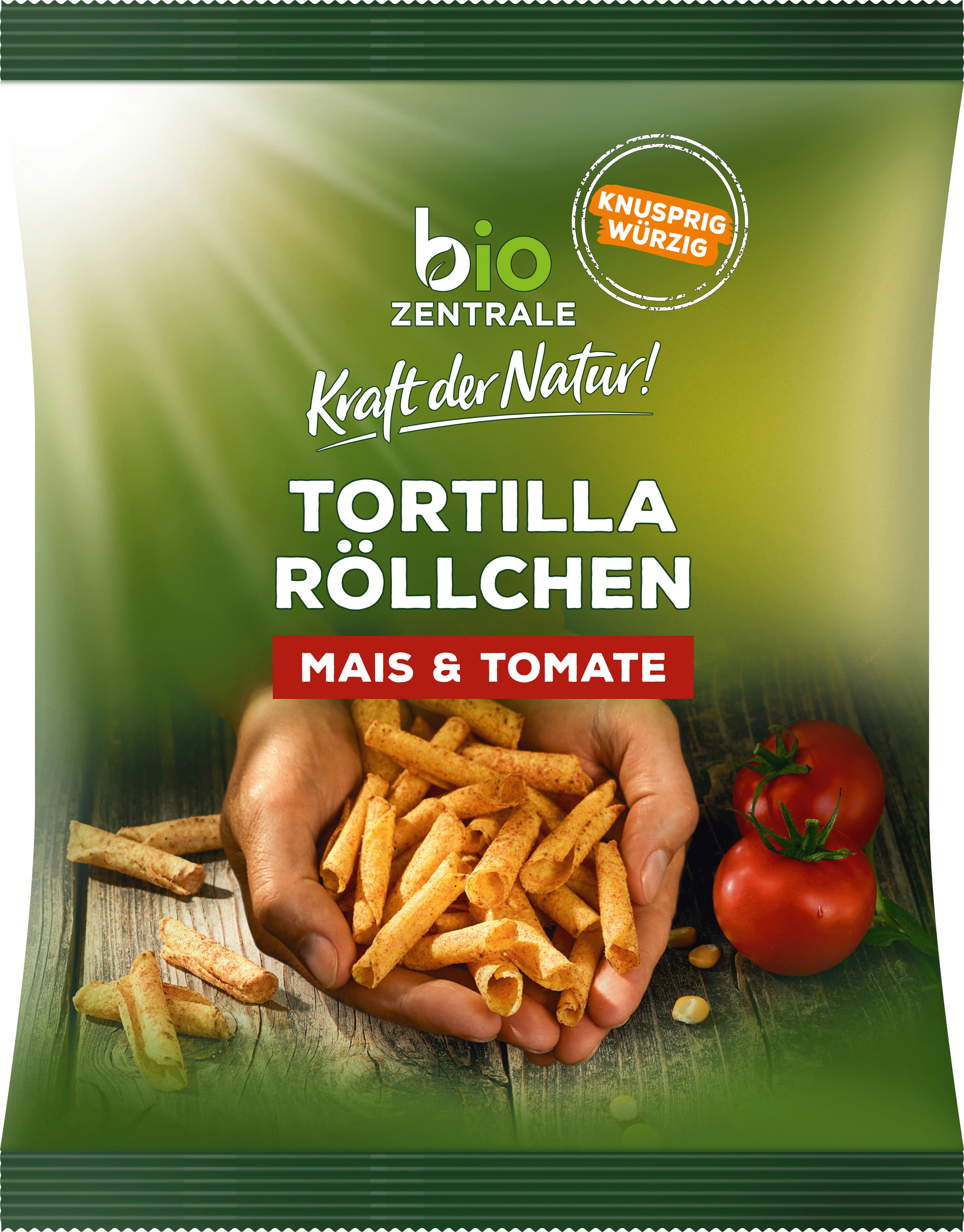 biozentrale Tortilla Röllchen Mais & Tomate