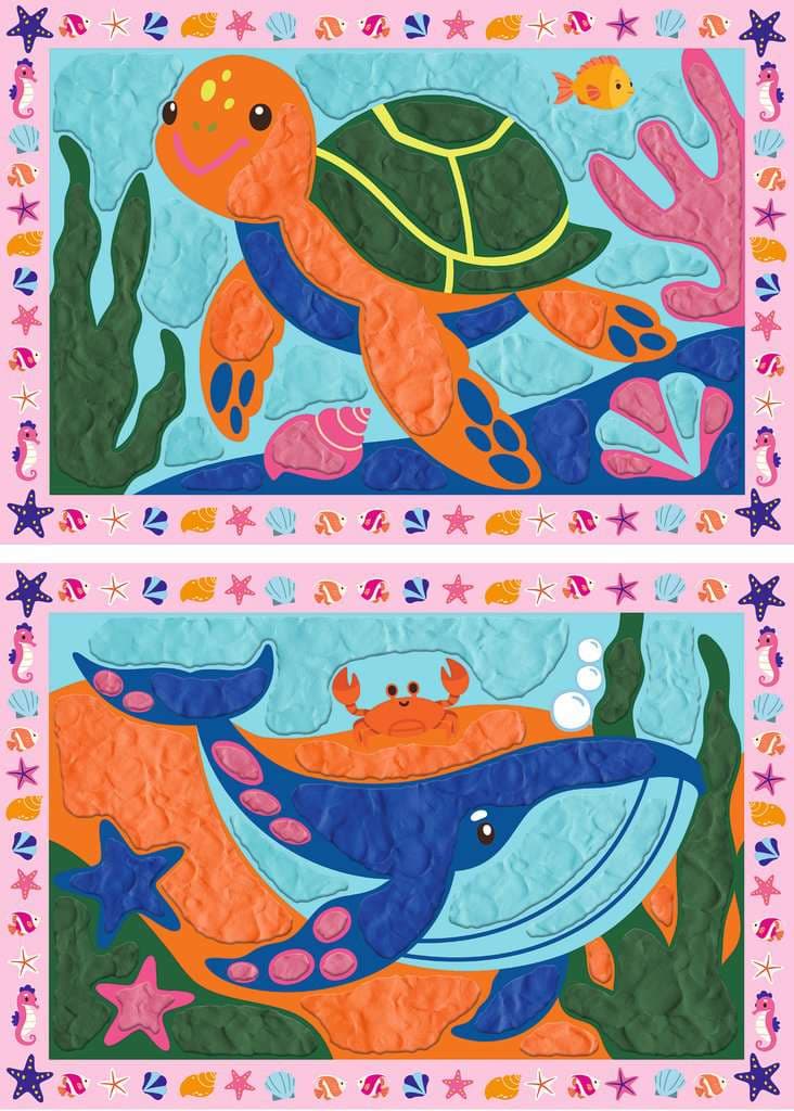 Ravensburger My First CreArt, Kneten nach Zahlen - Wal und Schildkröte