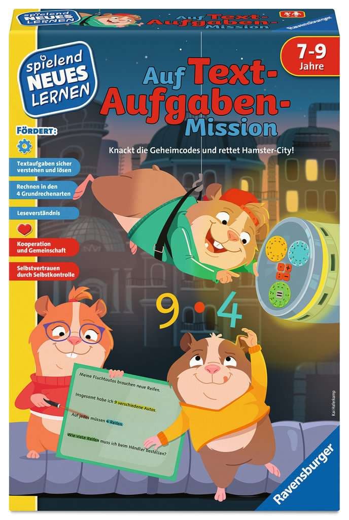 Ravensburger Spiel - Auf Textaufgaben-Mission - Lernspiel ab 7 Jahre