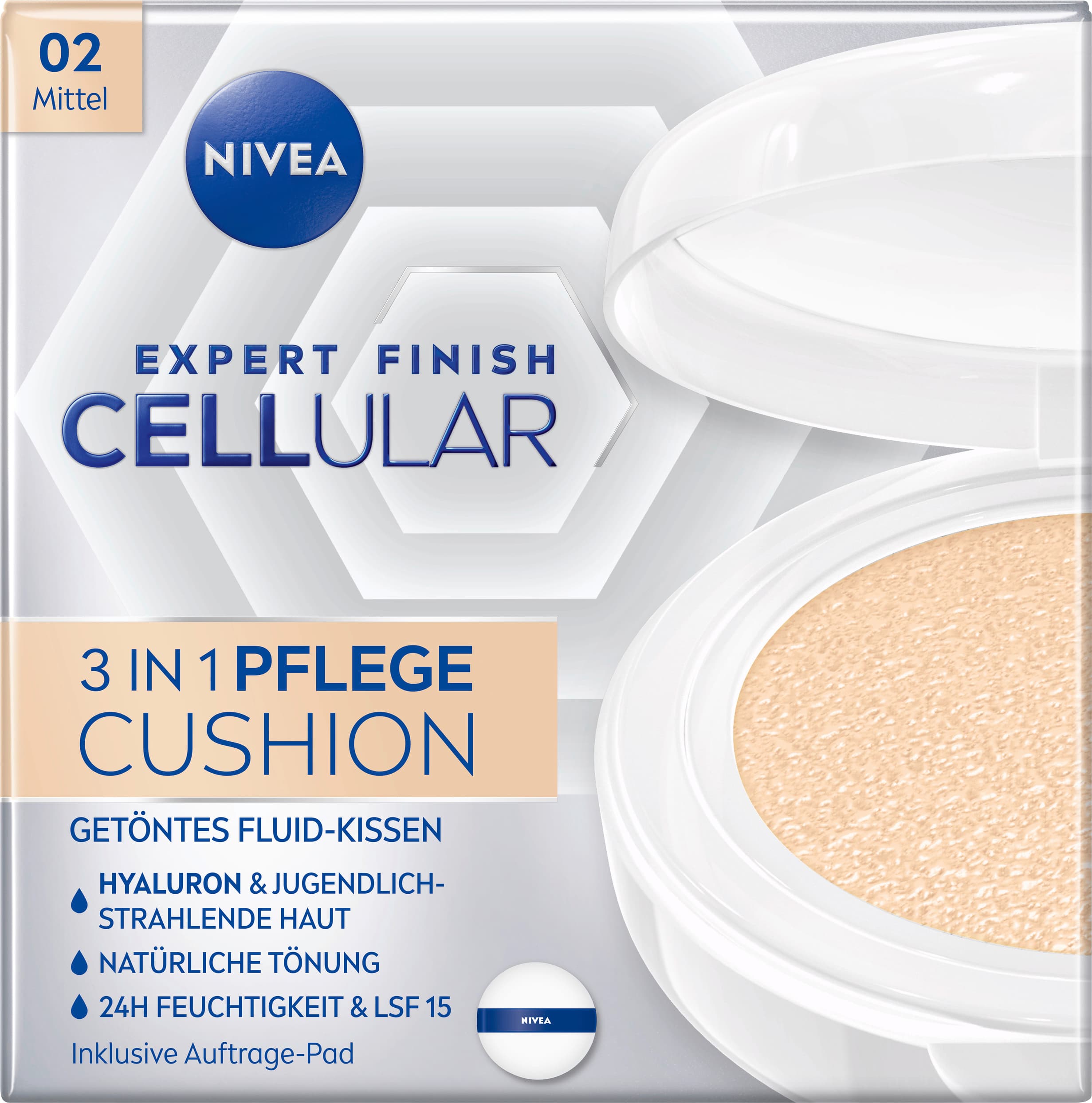NIVEA Cellular Expert Finish 3in1 Pflege Cushion Mittel