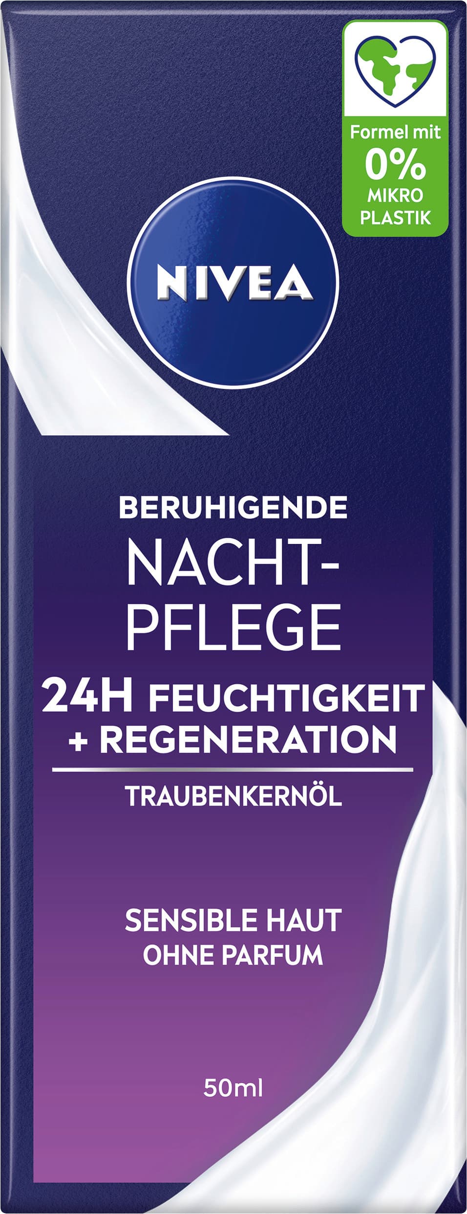 NIVEA Upokojujúca nočná starostlivosť 24h Moisture + Regeneration Sensitive Skin v Tuba