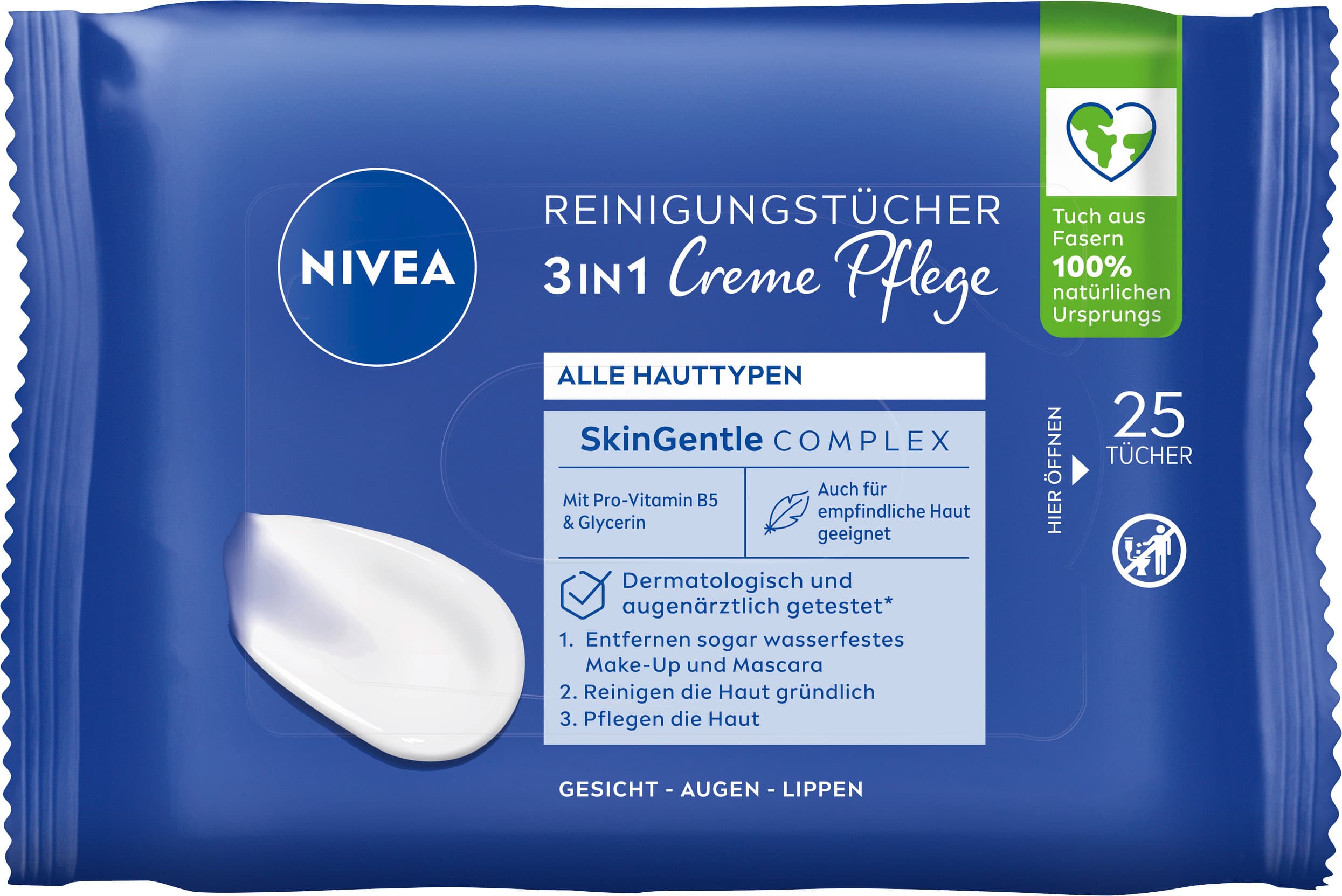 NIVEA 3in1 Creme Pflege Reinigungstücher